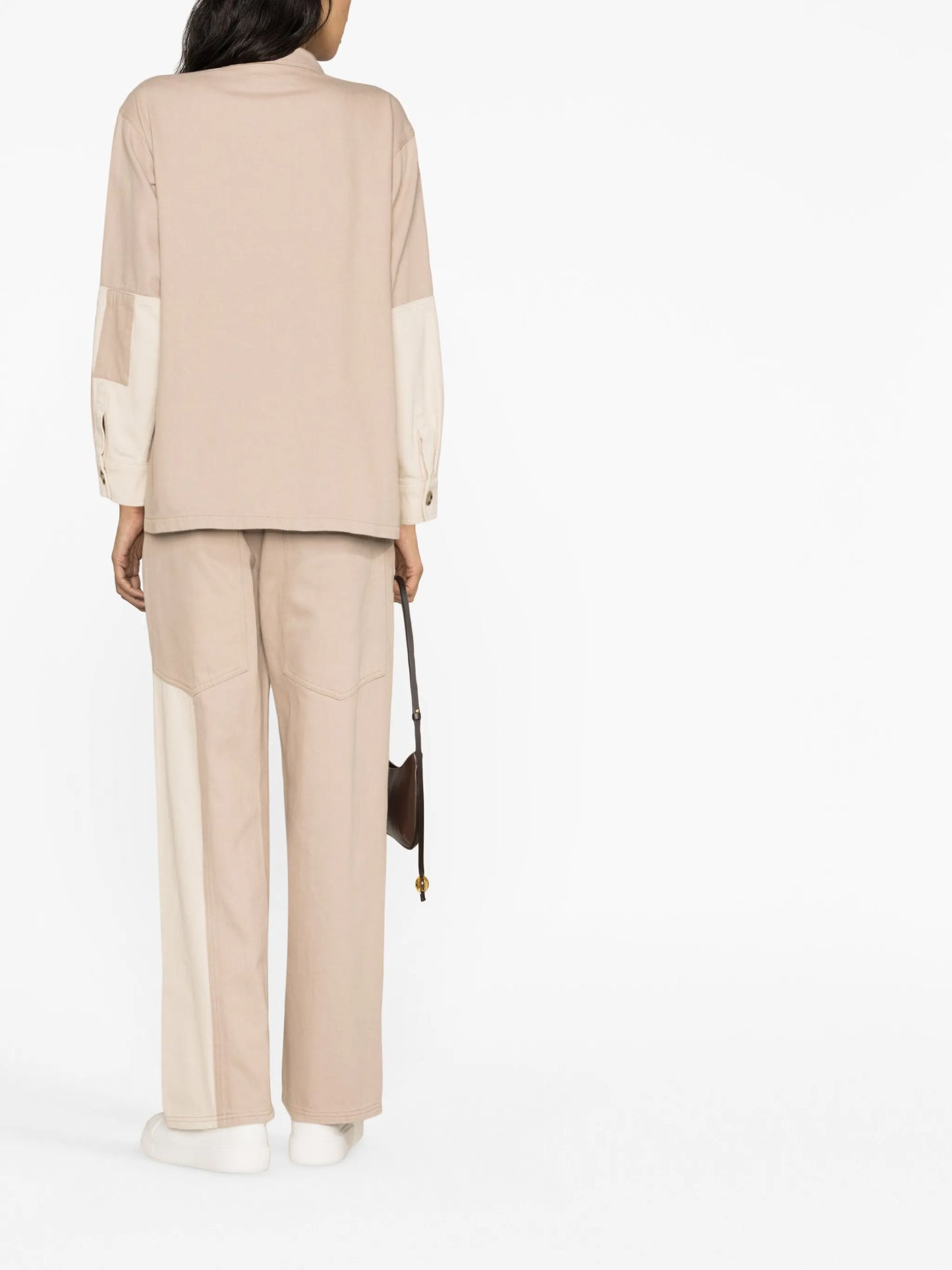 multi-panel long-sleeve shirt