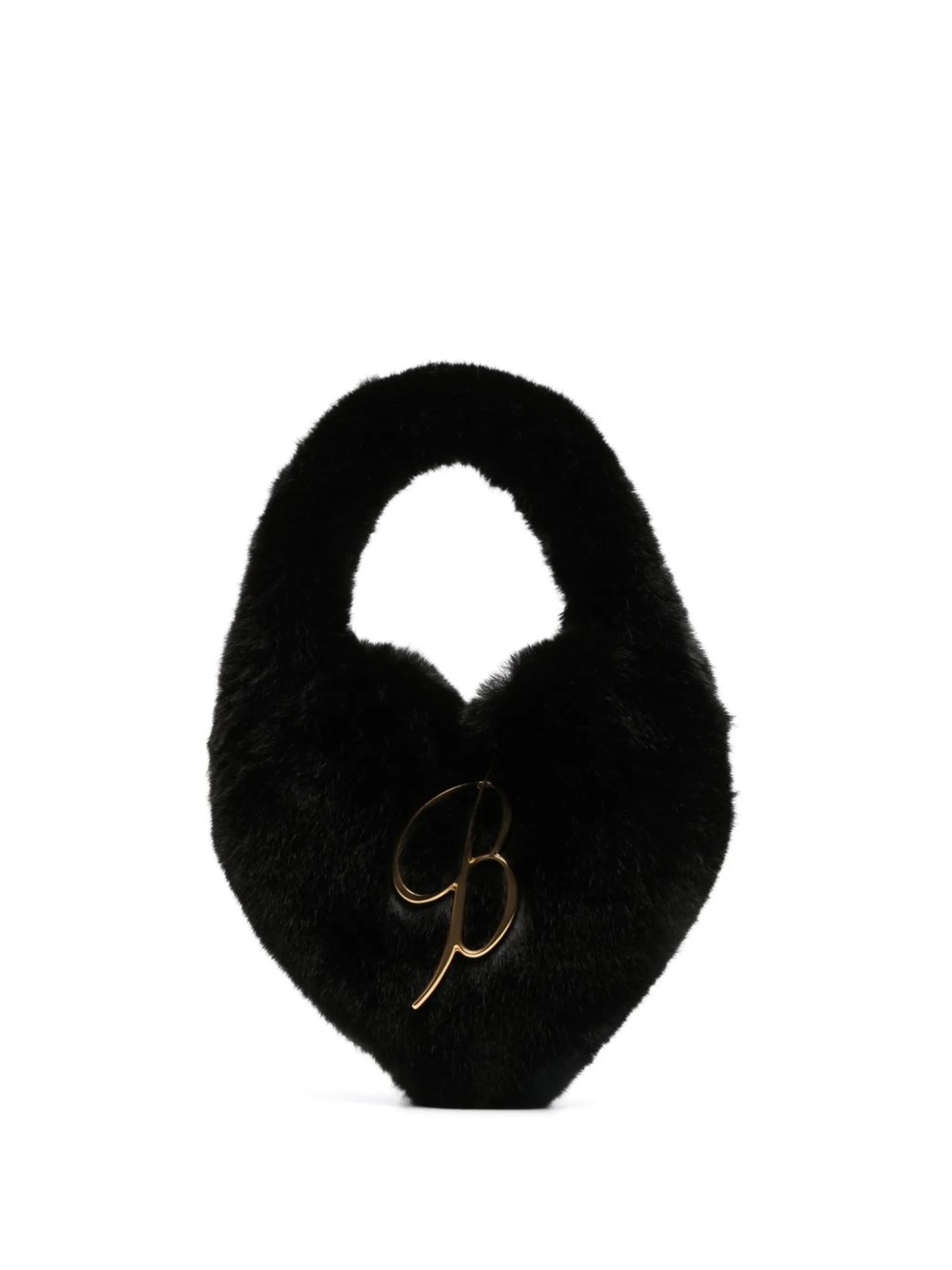 Cutie faux-fur heart bag