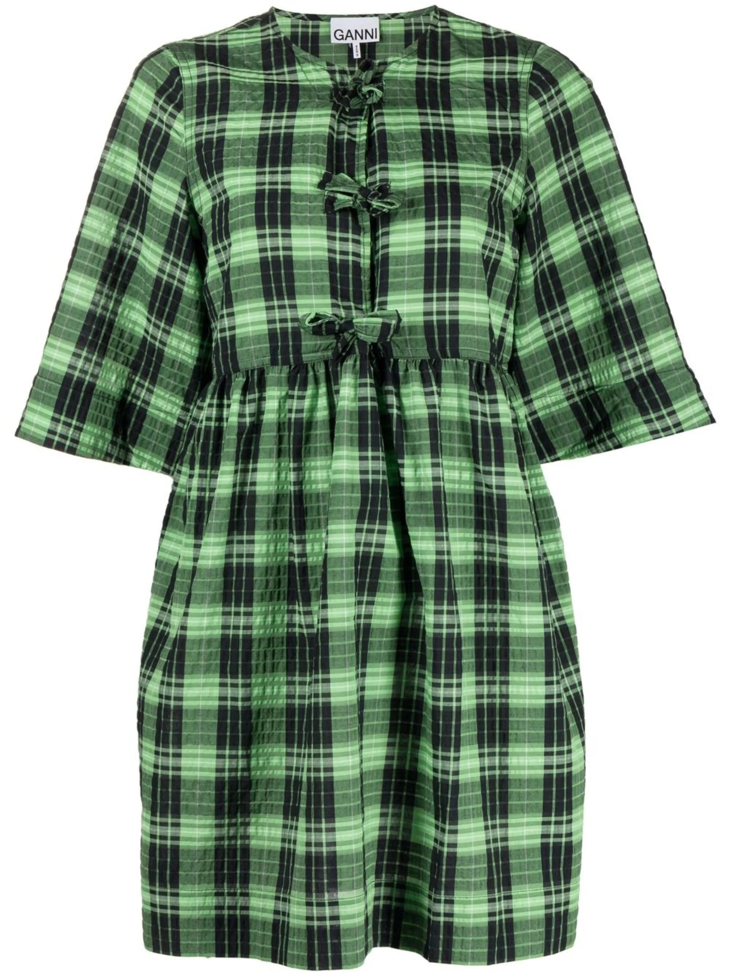 check-pattern minidress