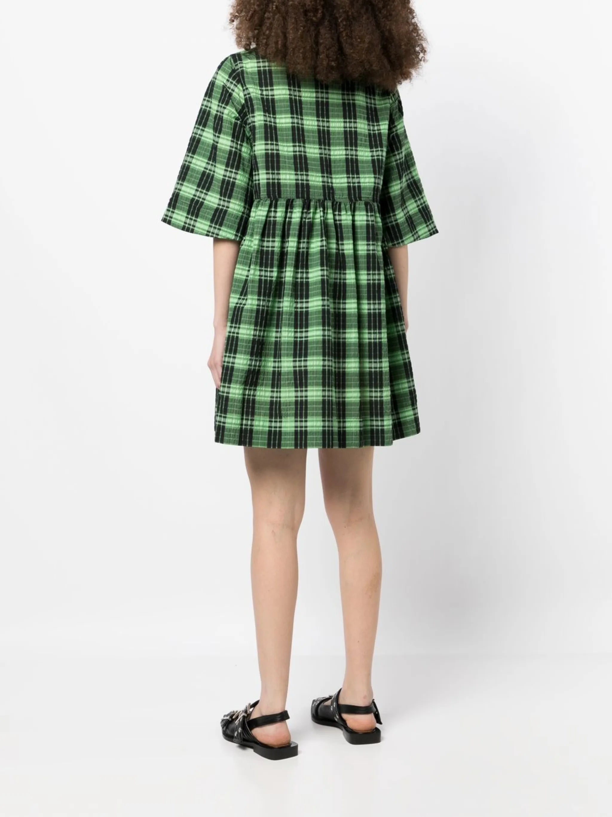 check-pattern minidress