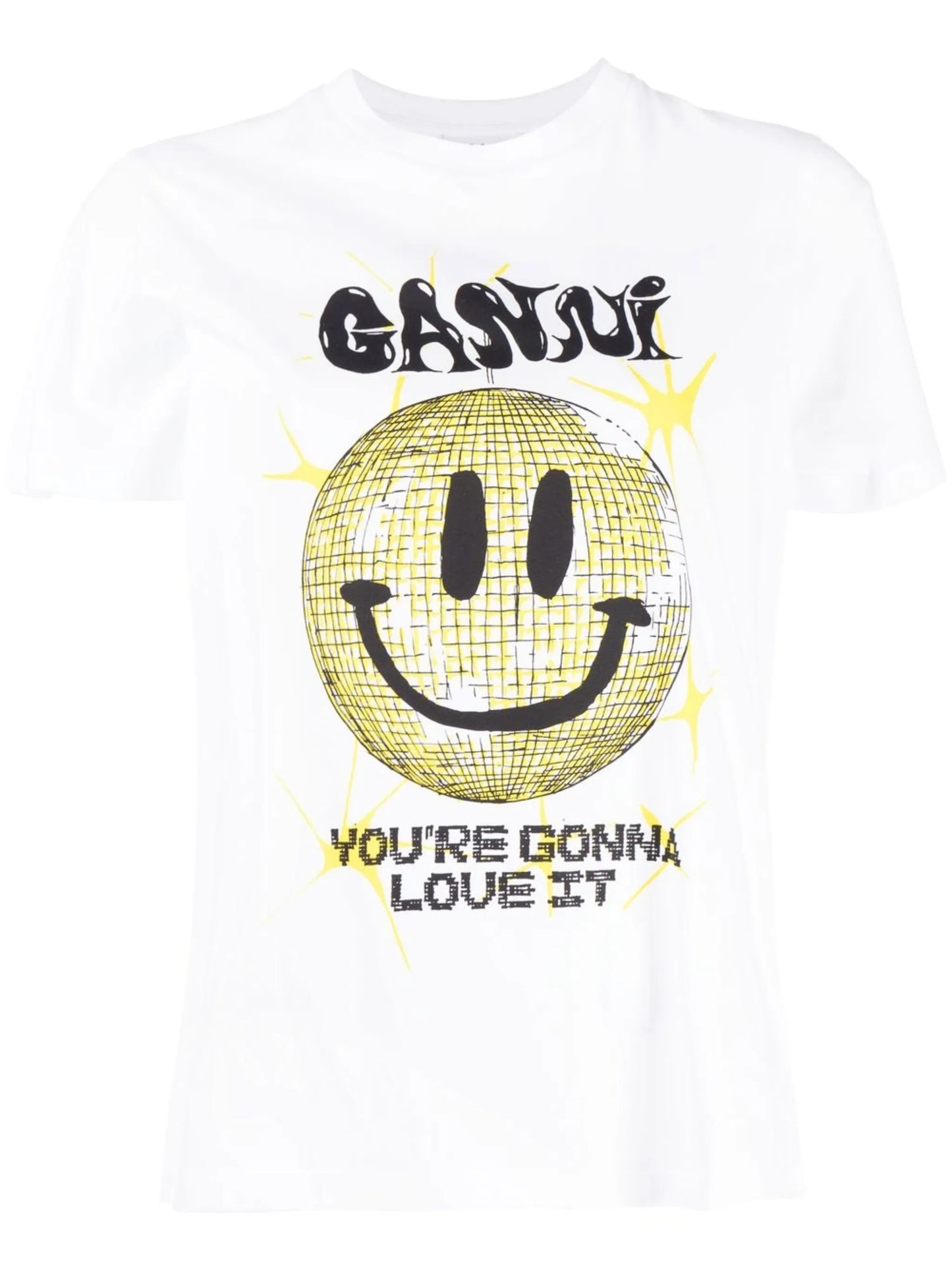 smiley-print organic cotton t-shirt
