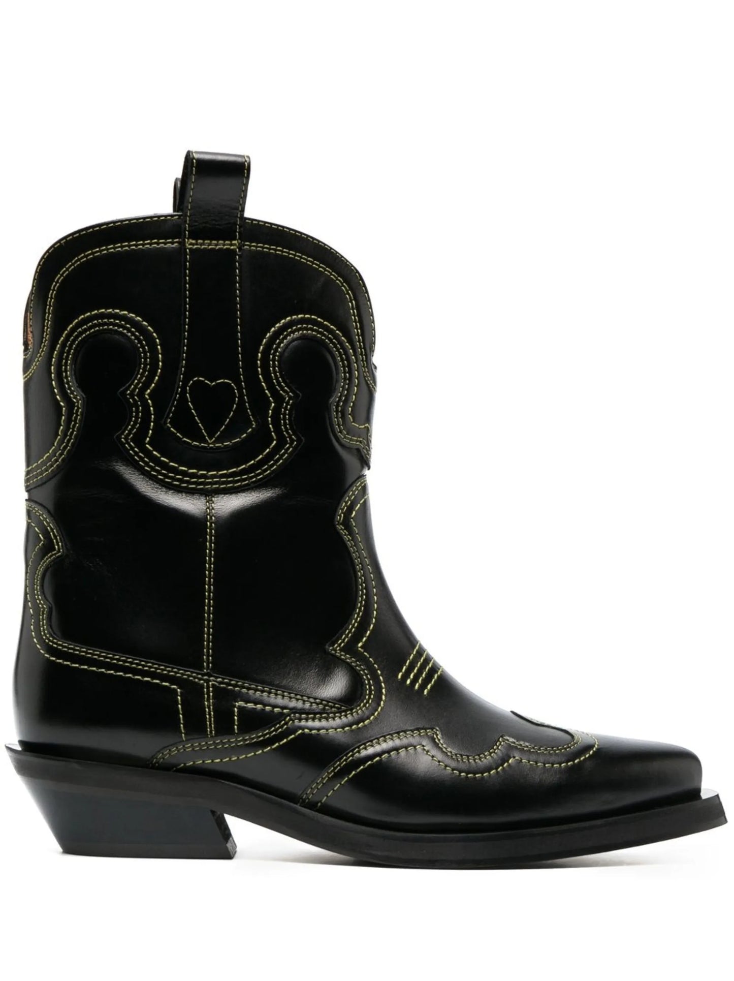 35mm Western leather boots