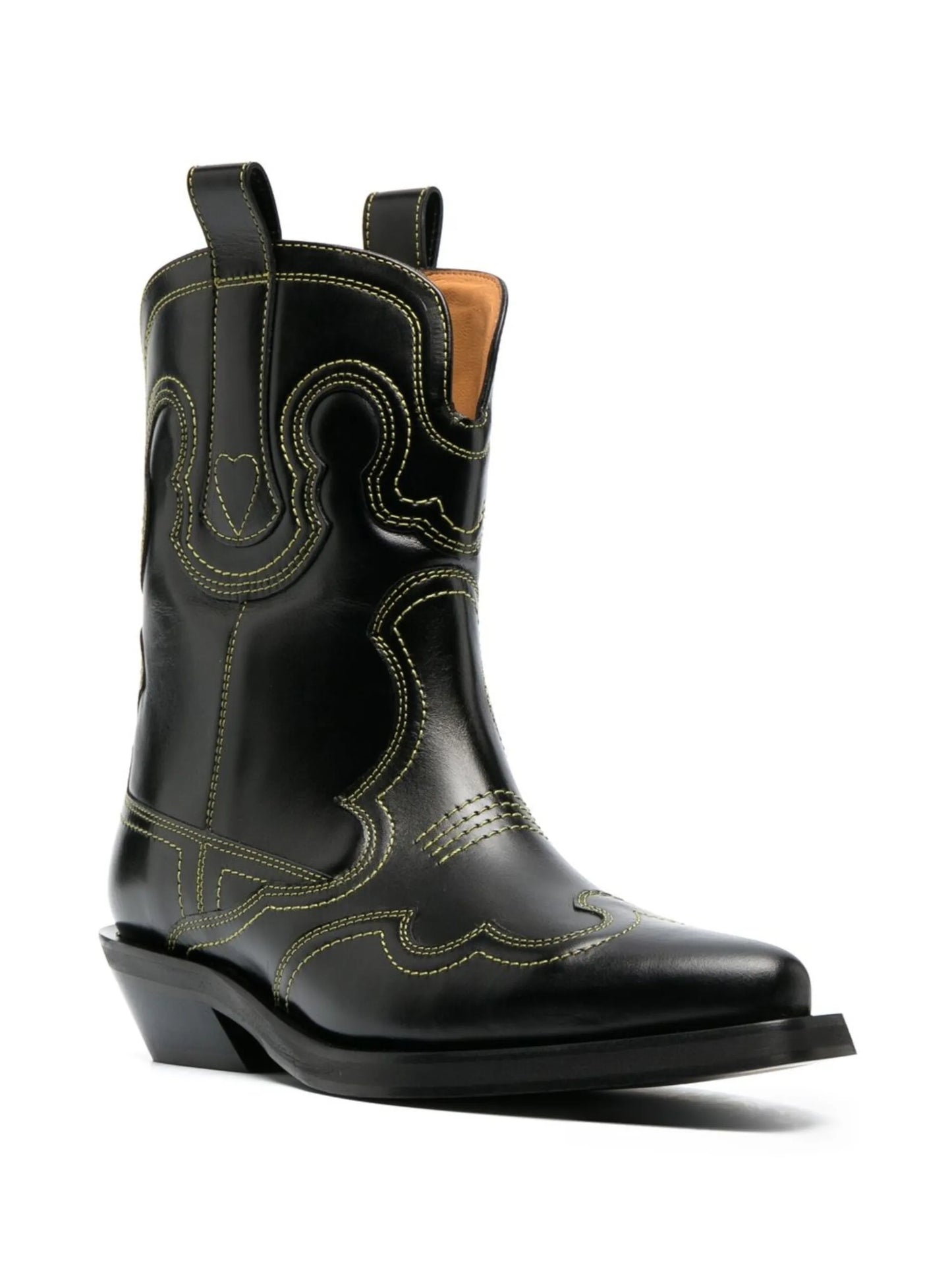 35mm Western leather boots
