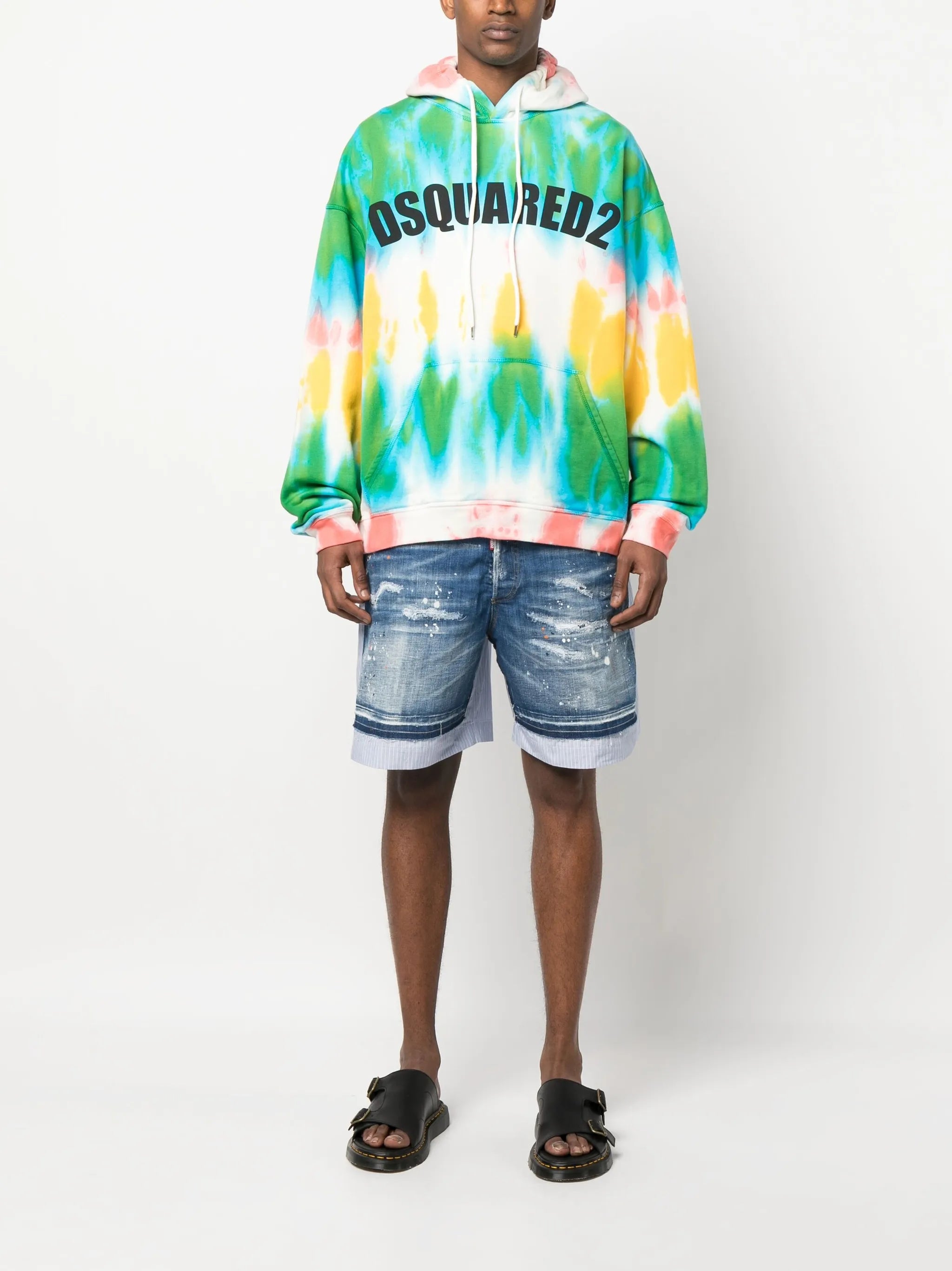 tie-dye cotton hoodie