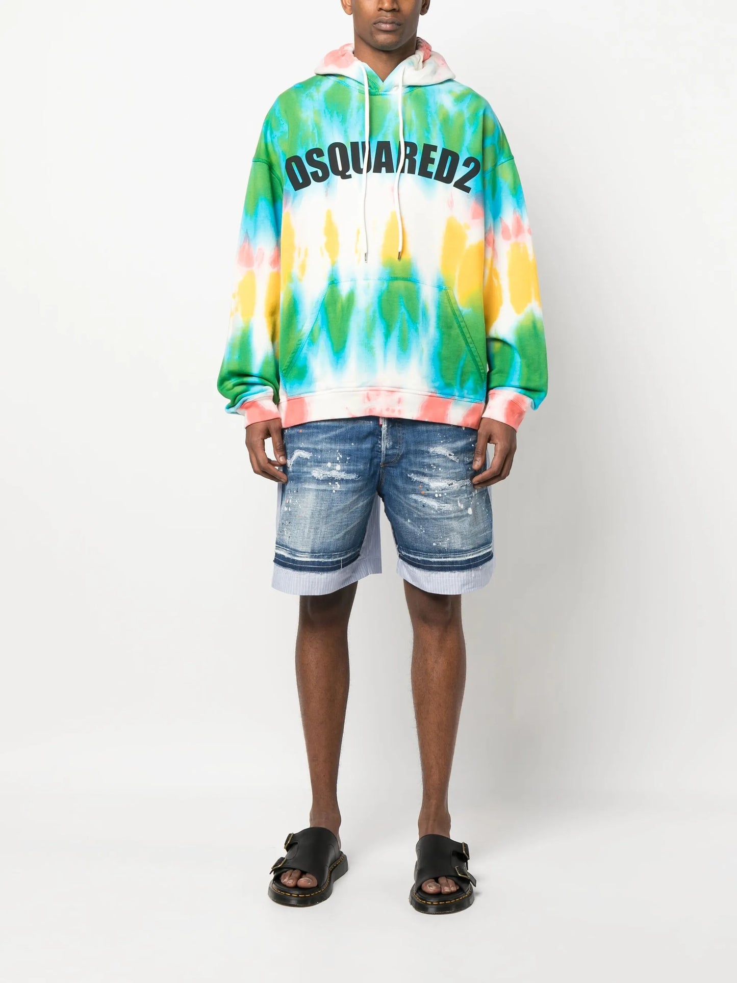 tie-dye cotton hoodie