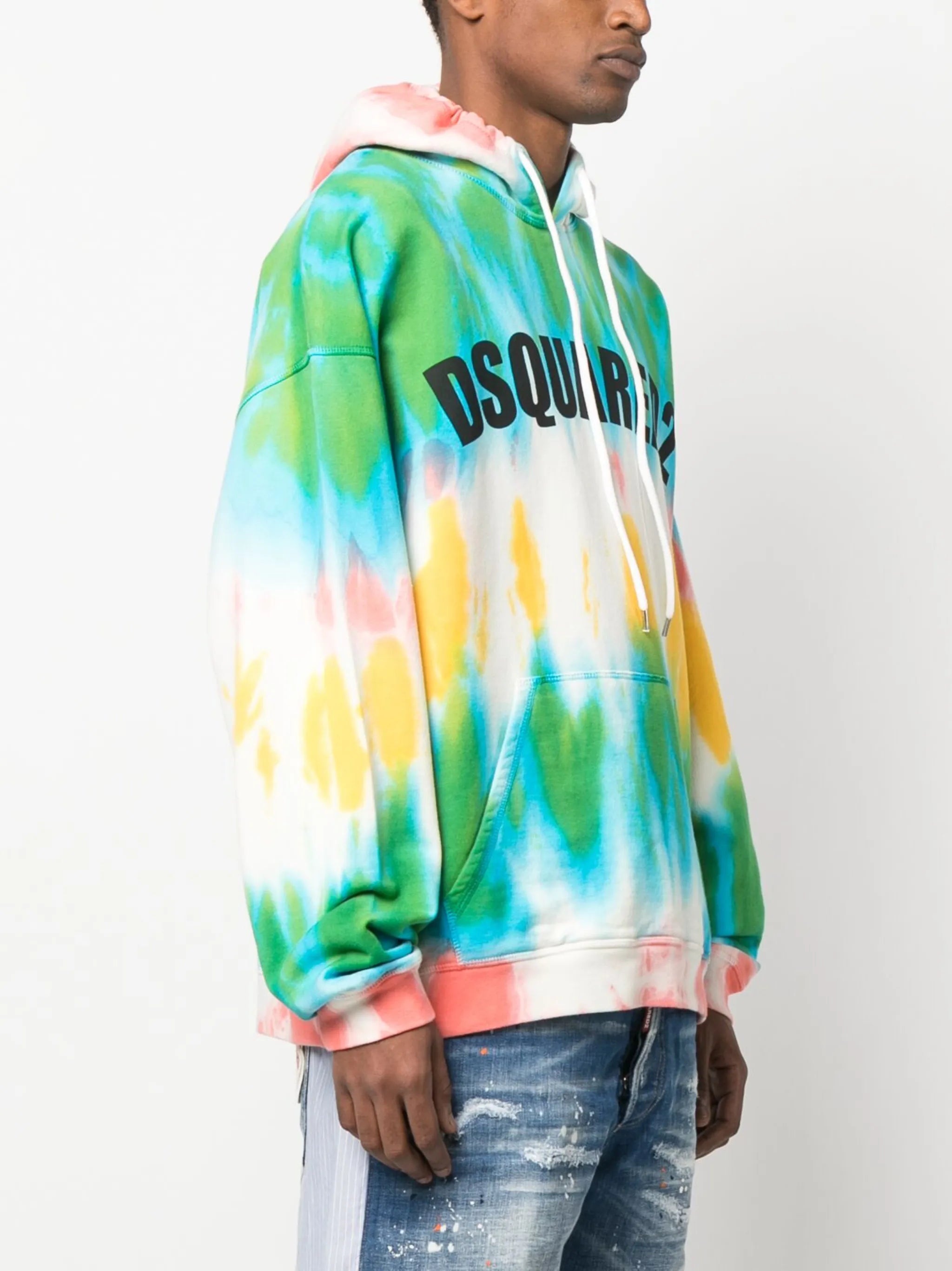 tie-dye cotton hoodie