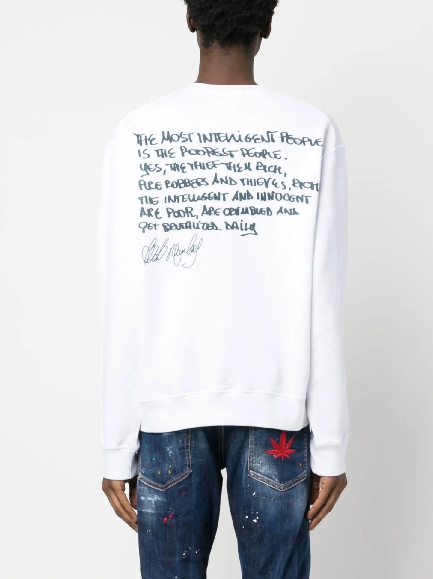 Bob Marley print sweatshirt