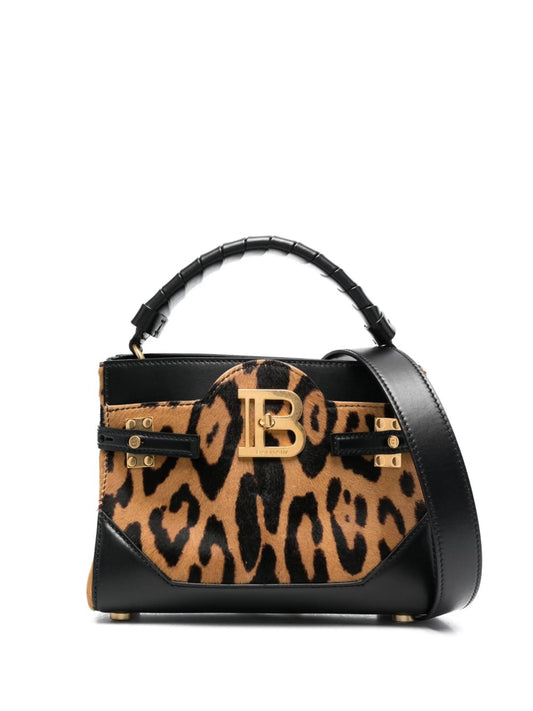 B-Buzz 22 leopard-print leather tote bag