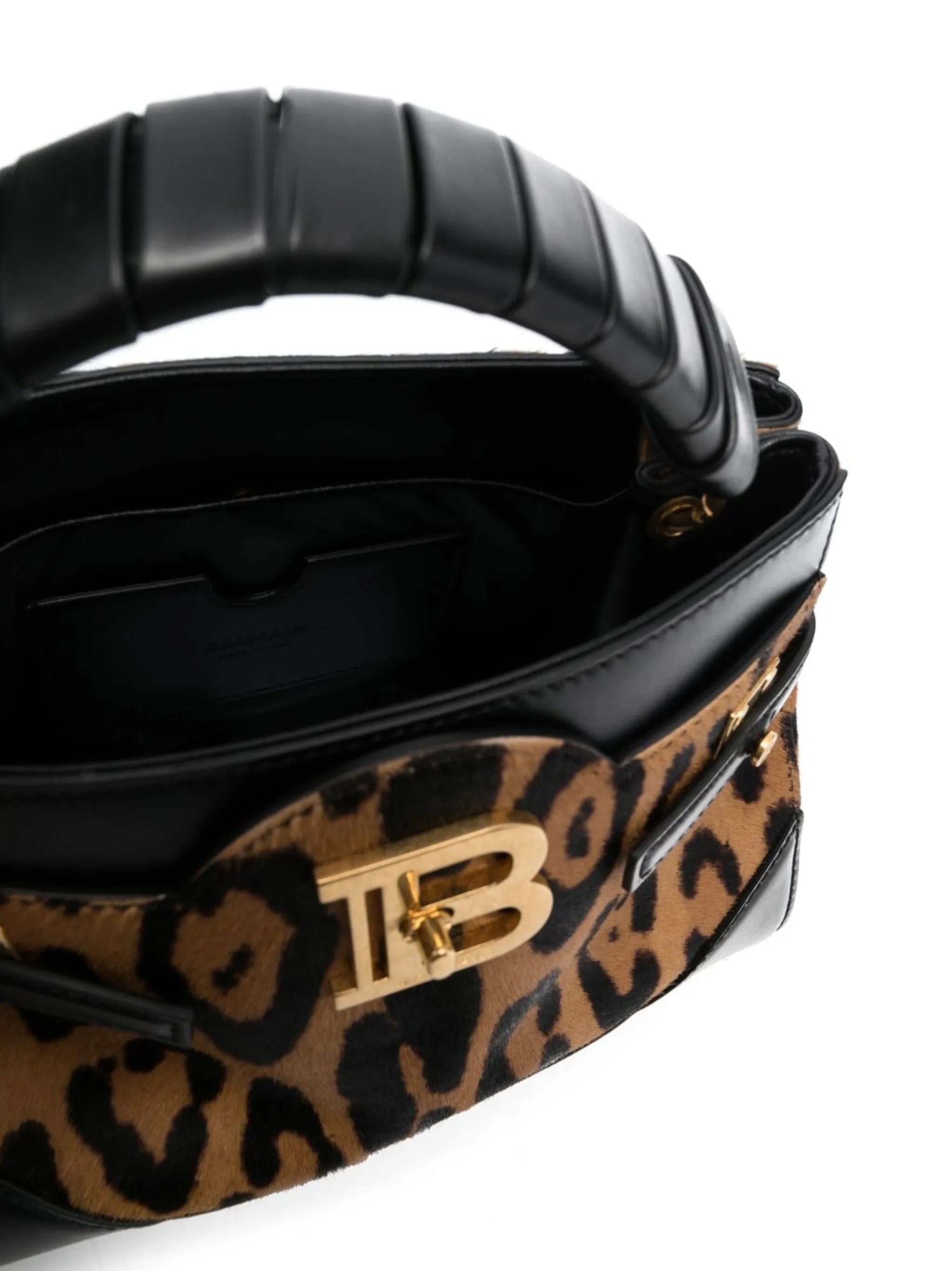 B-Buzz 22 leopard-print leather tote bag