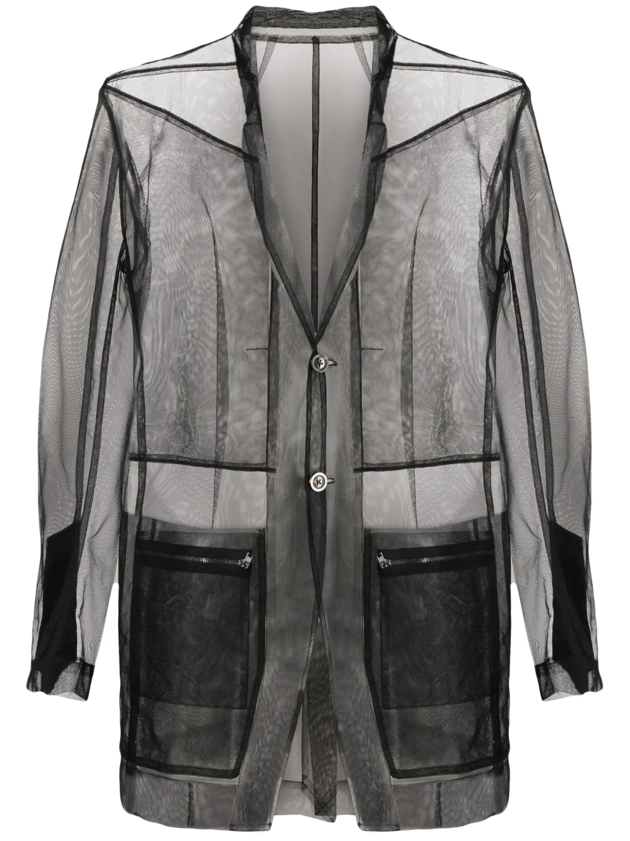 sheer buttoned shirt