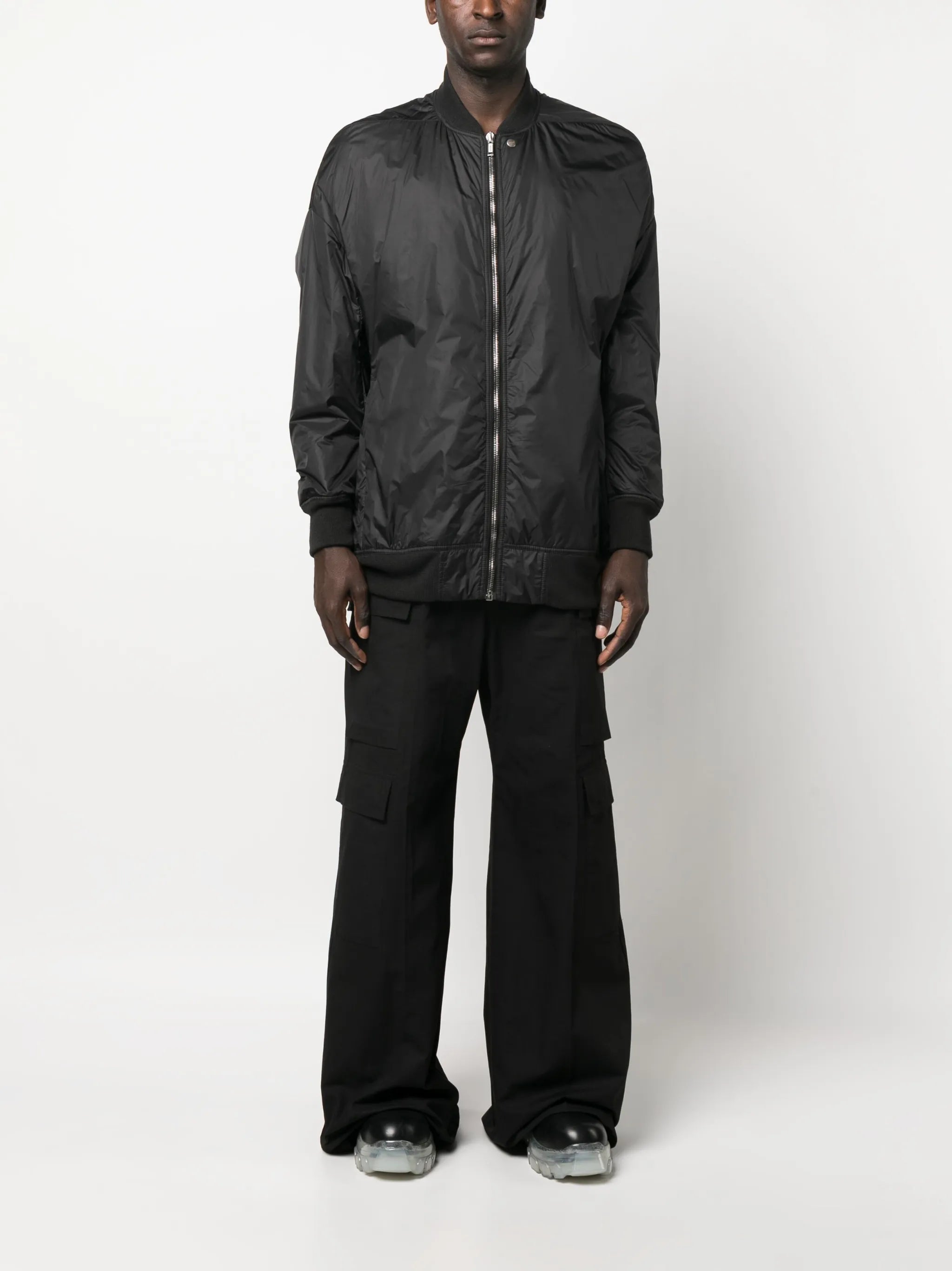 high-neck zip-up jacket