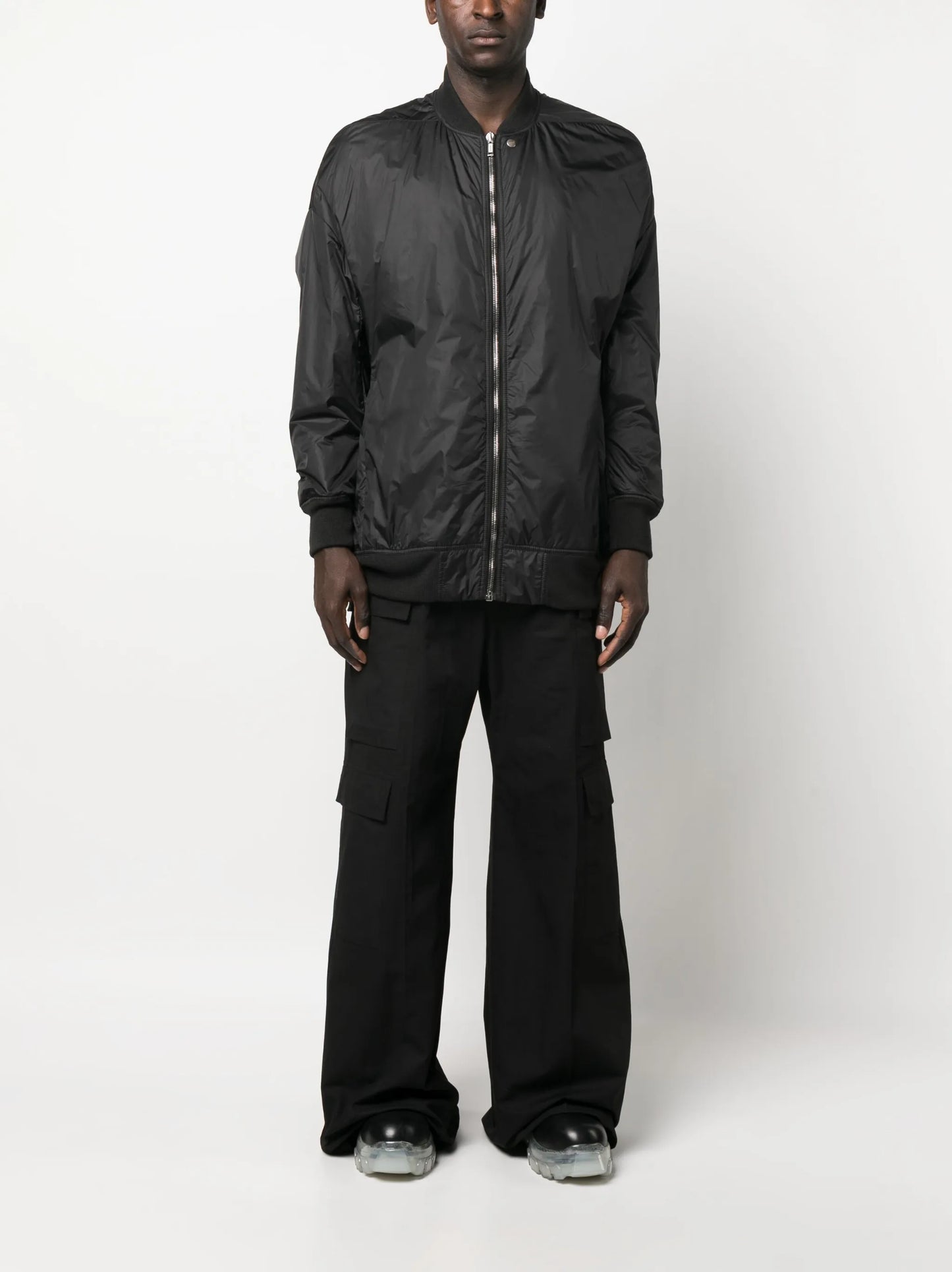 high-neck zip-up jacket