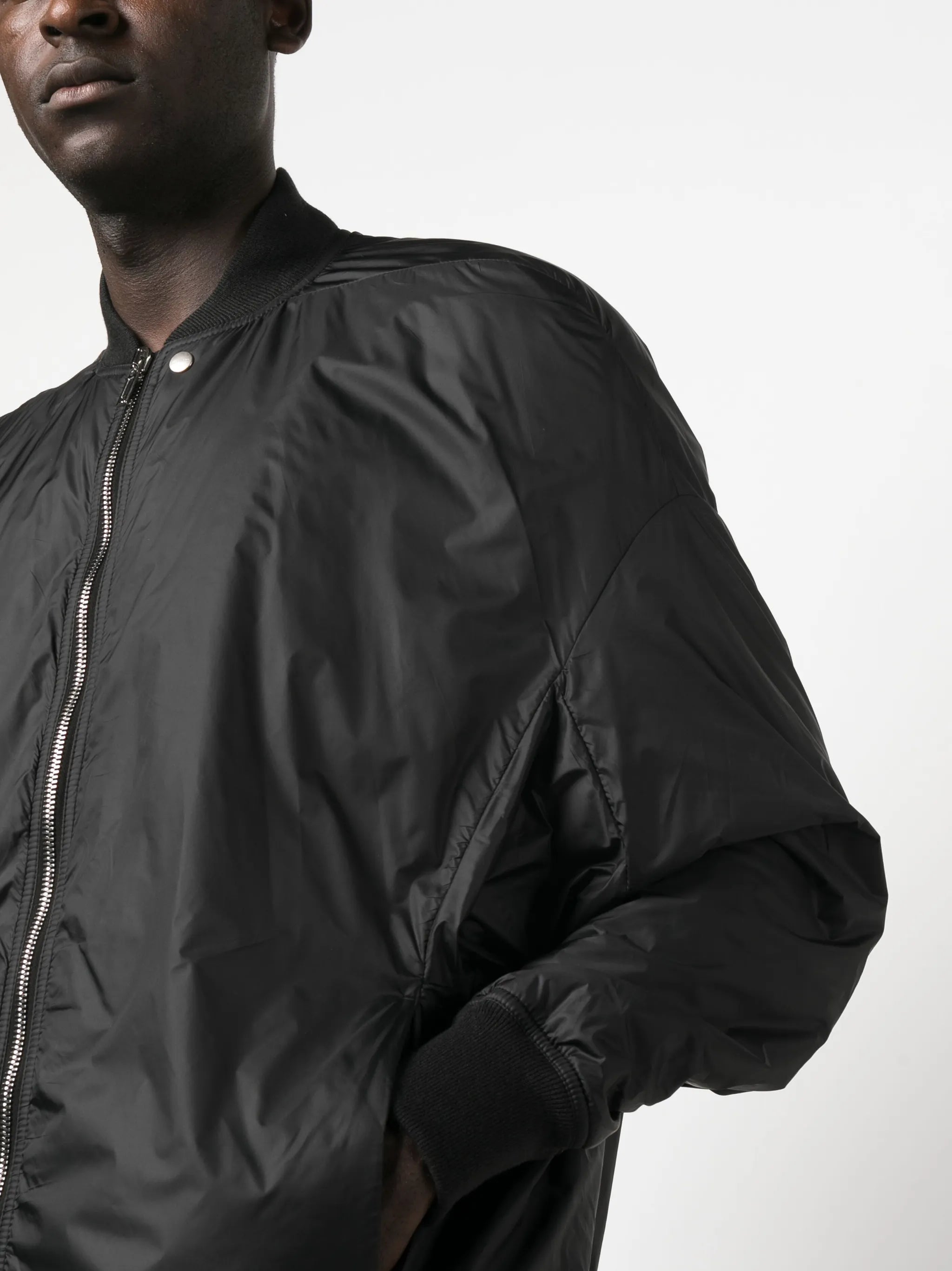 high-neck zip-up jacket