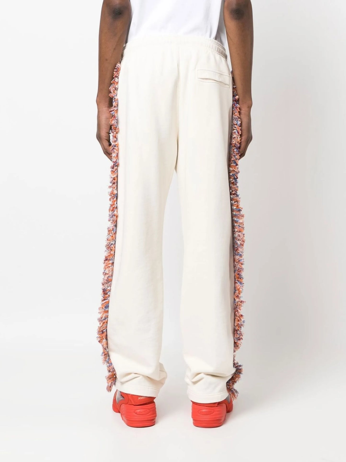 fringe-detailing jersey track-pant