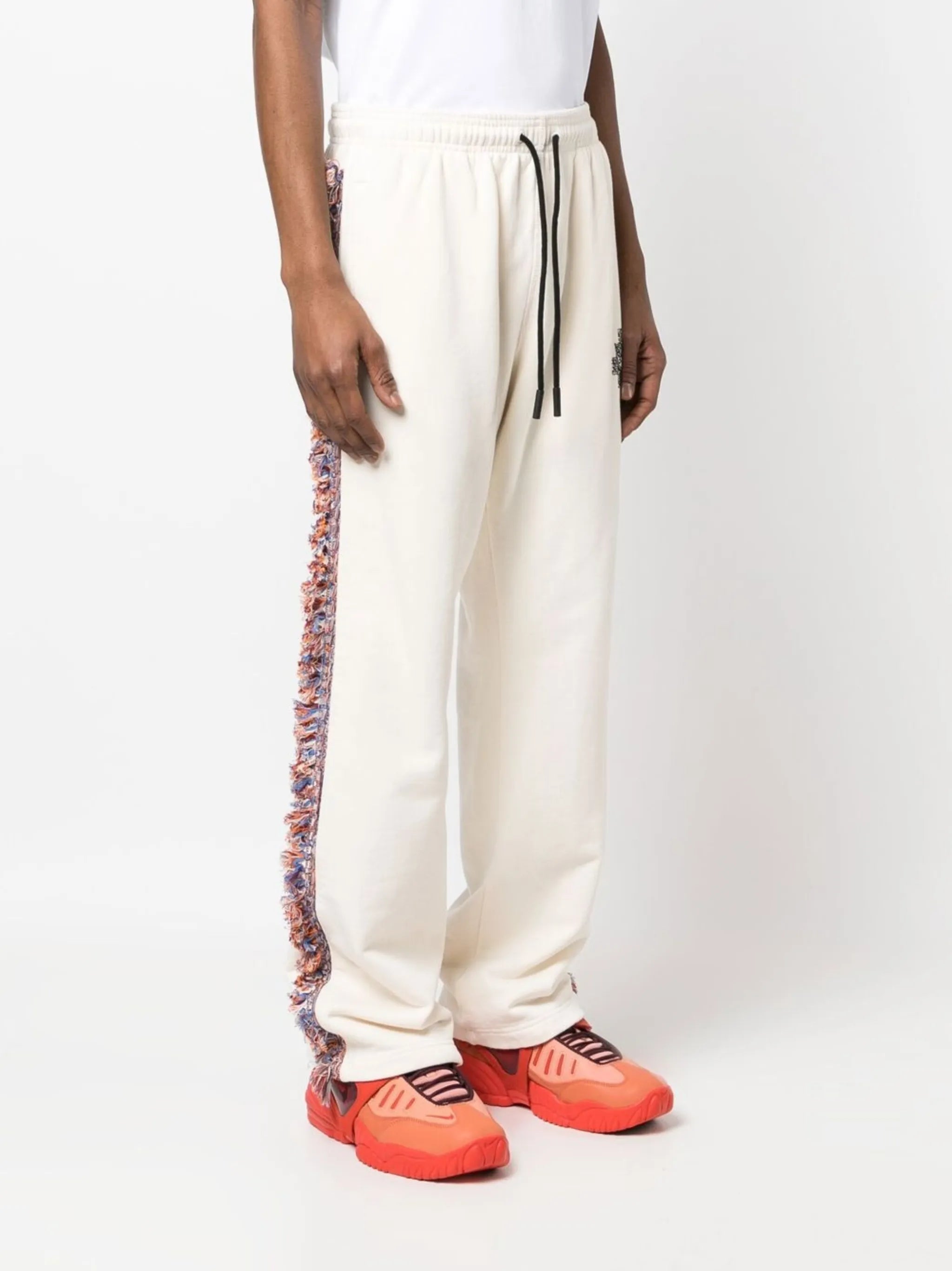 fringe-detailing jersey track-pant