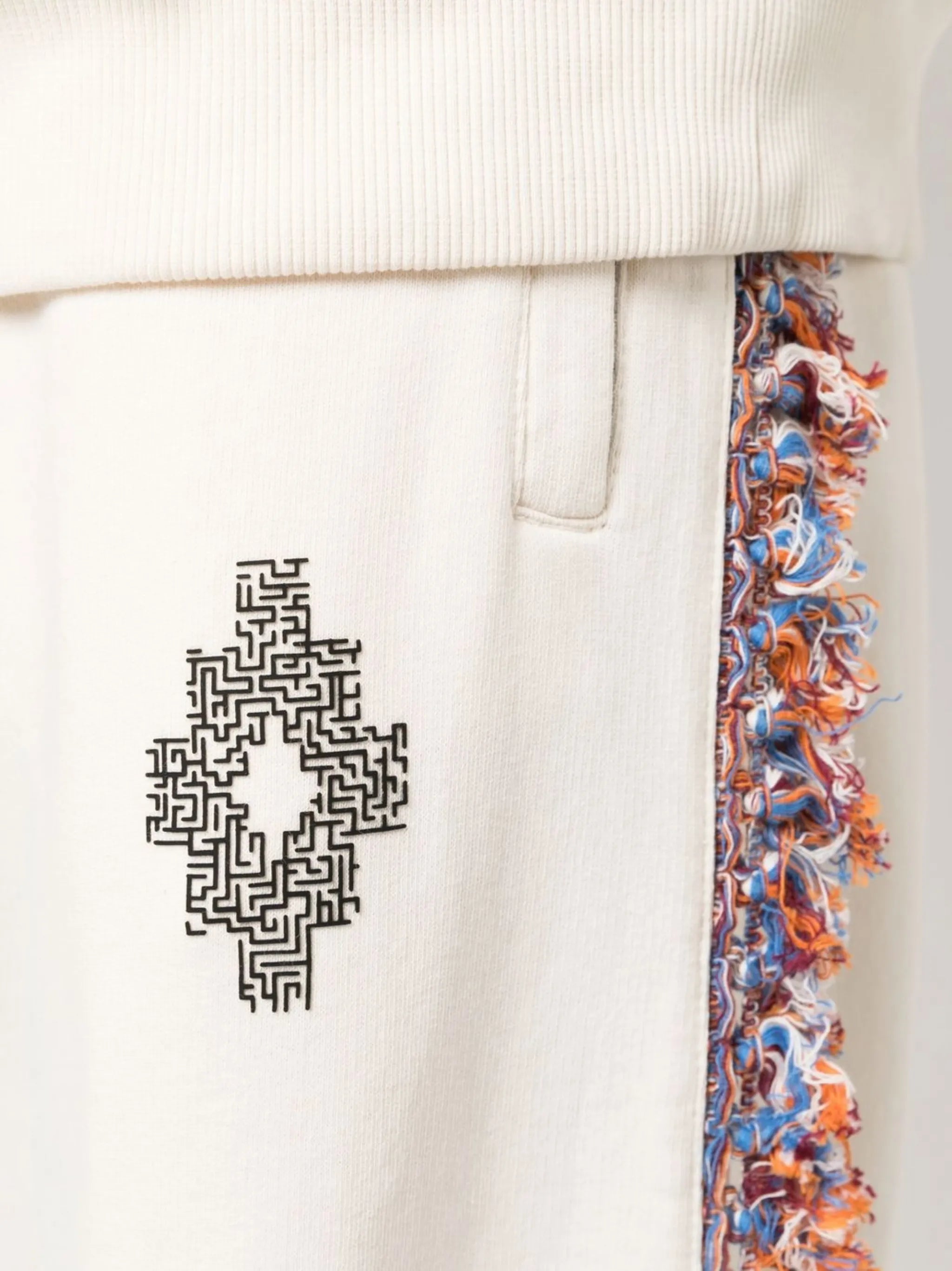 fringe-detailing jersey track-pant