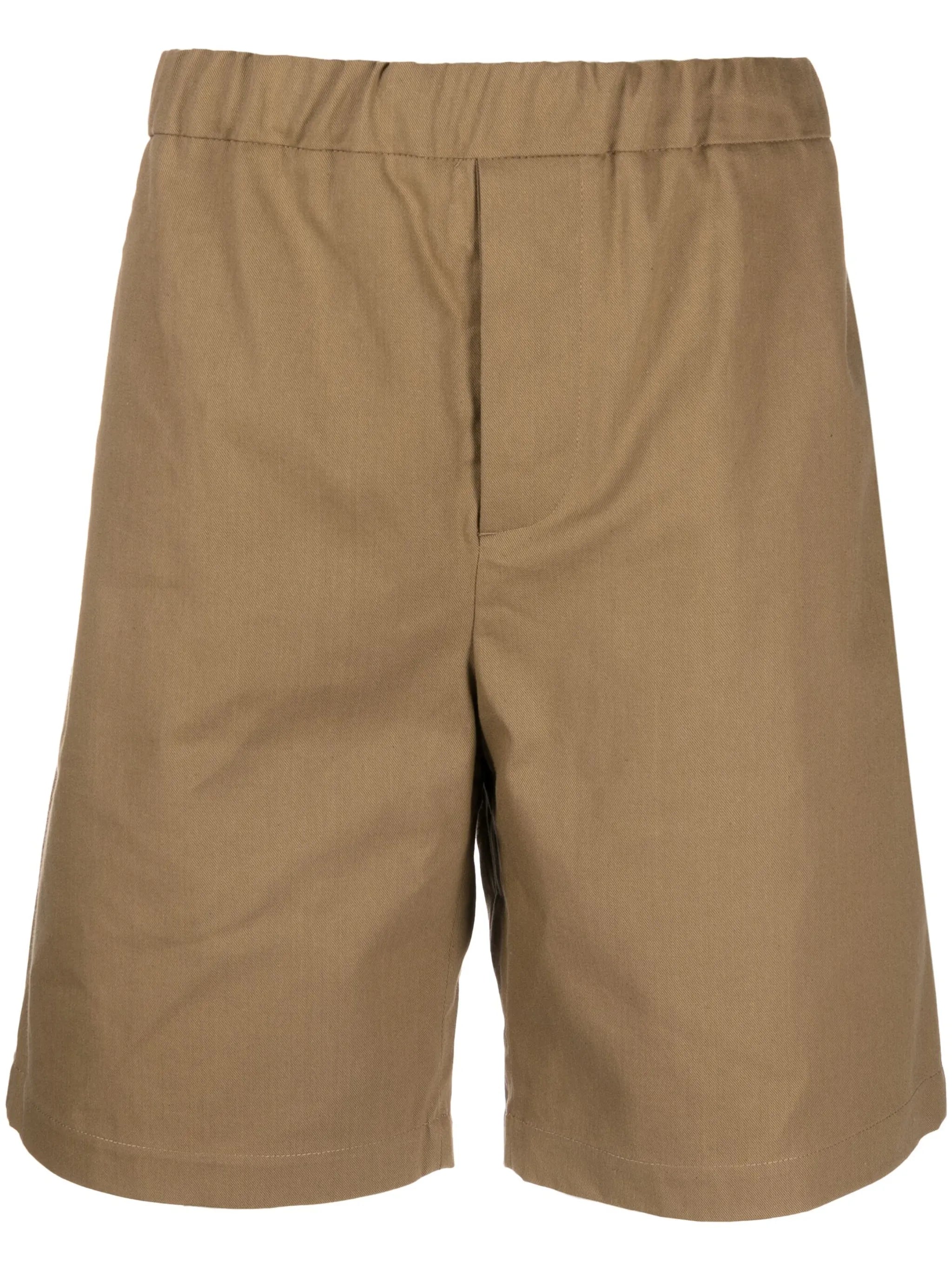elasticated-waist cotton shorts