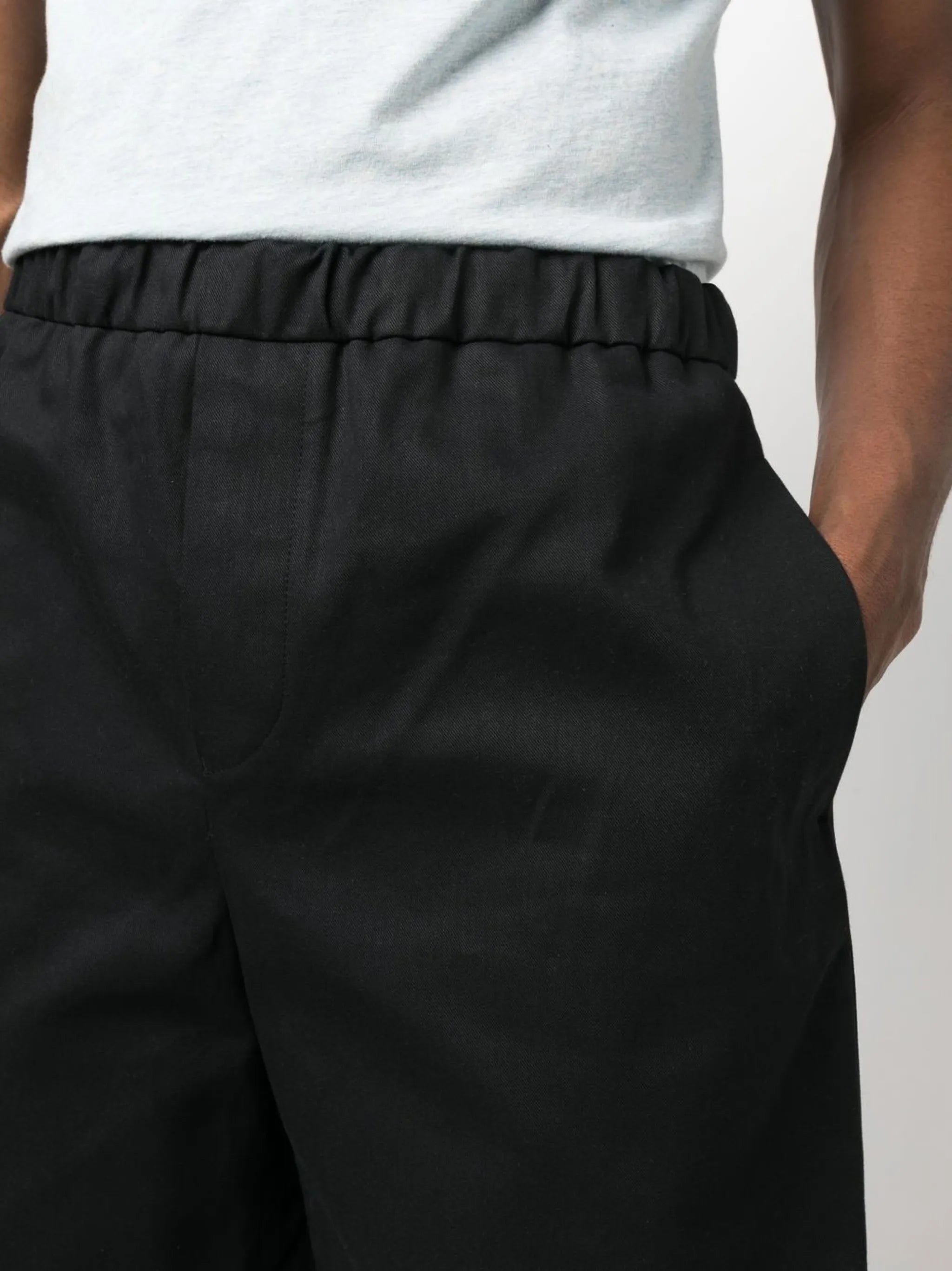 straight-leg tailored shorts