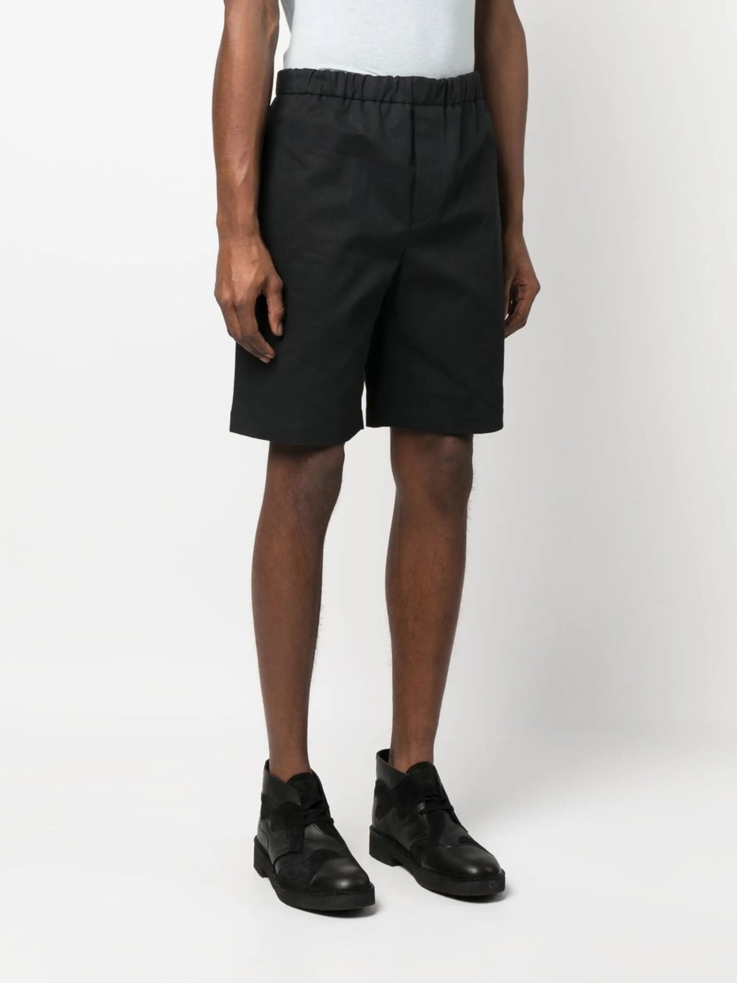 straight-leg tailored shorts