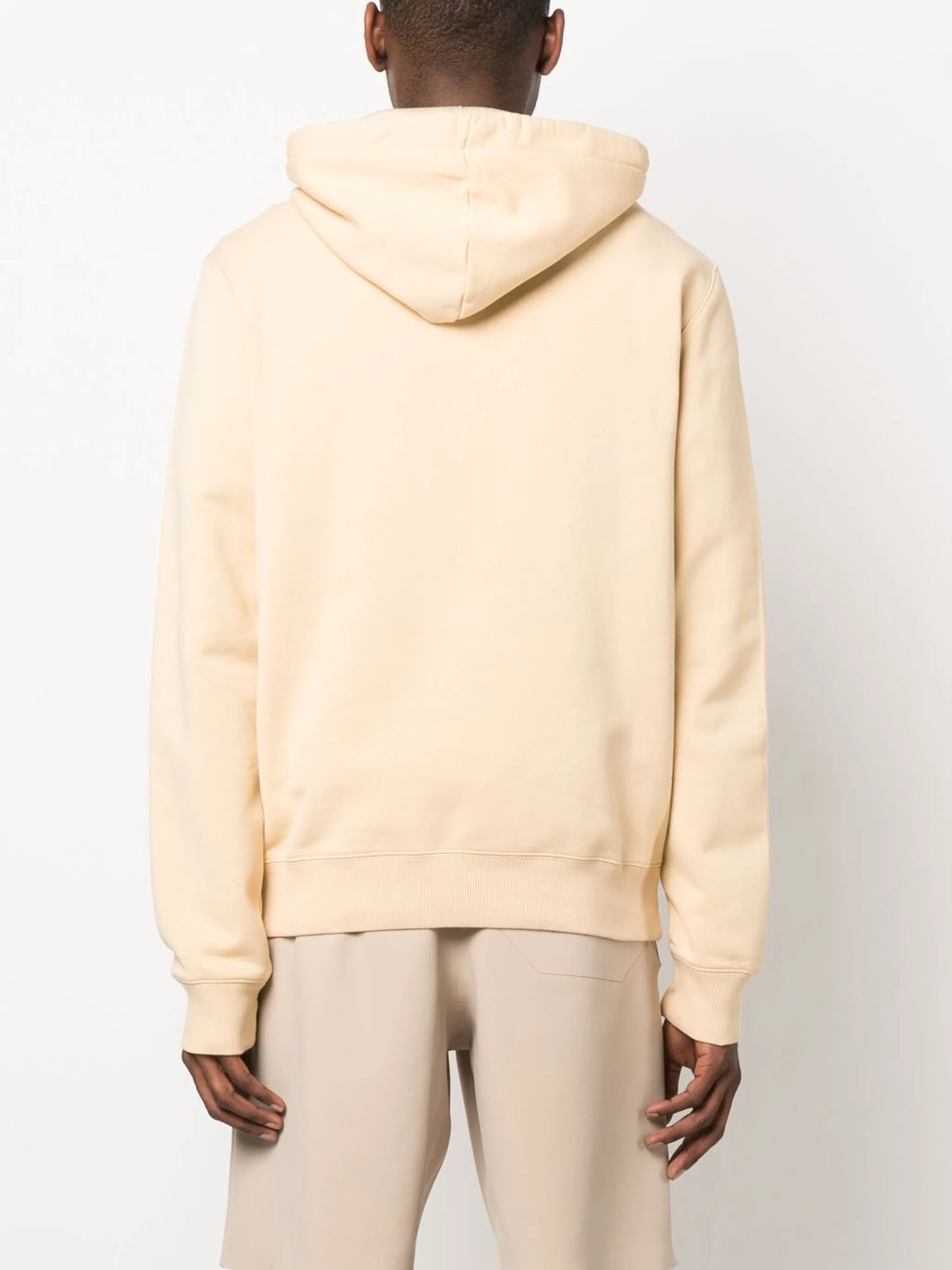 logo-embroidered drawstring hoodie