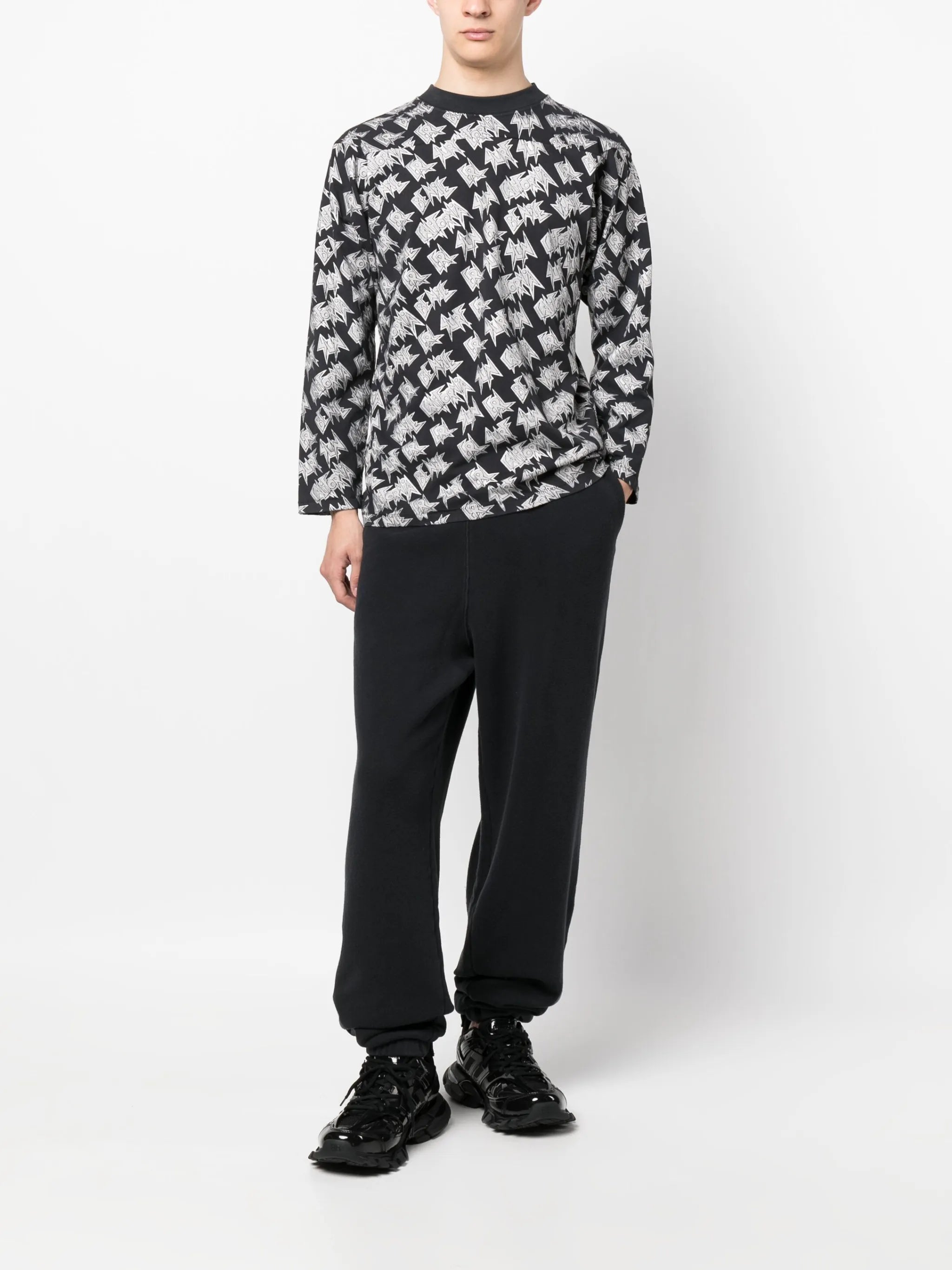 logo-print long-sleeved T-shirt