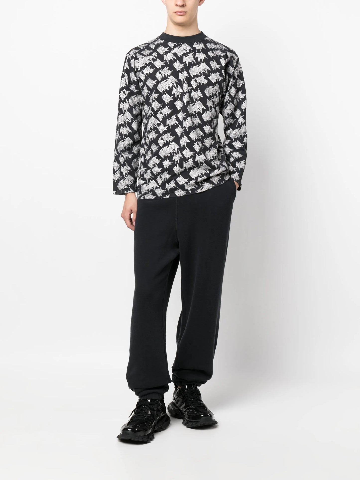 logo-print long-sleeved T-shirt