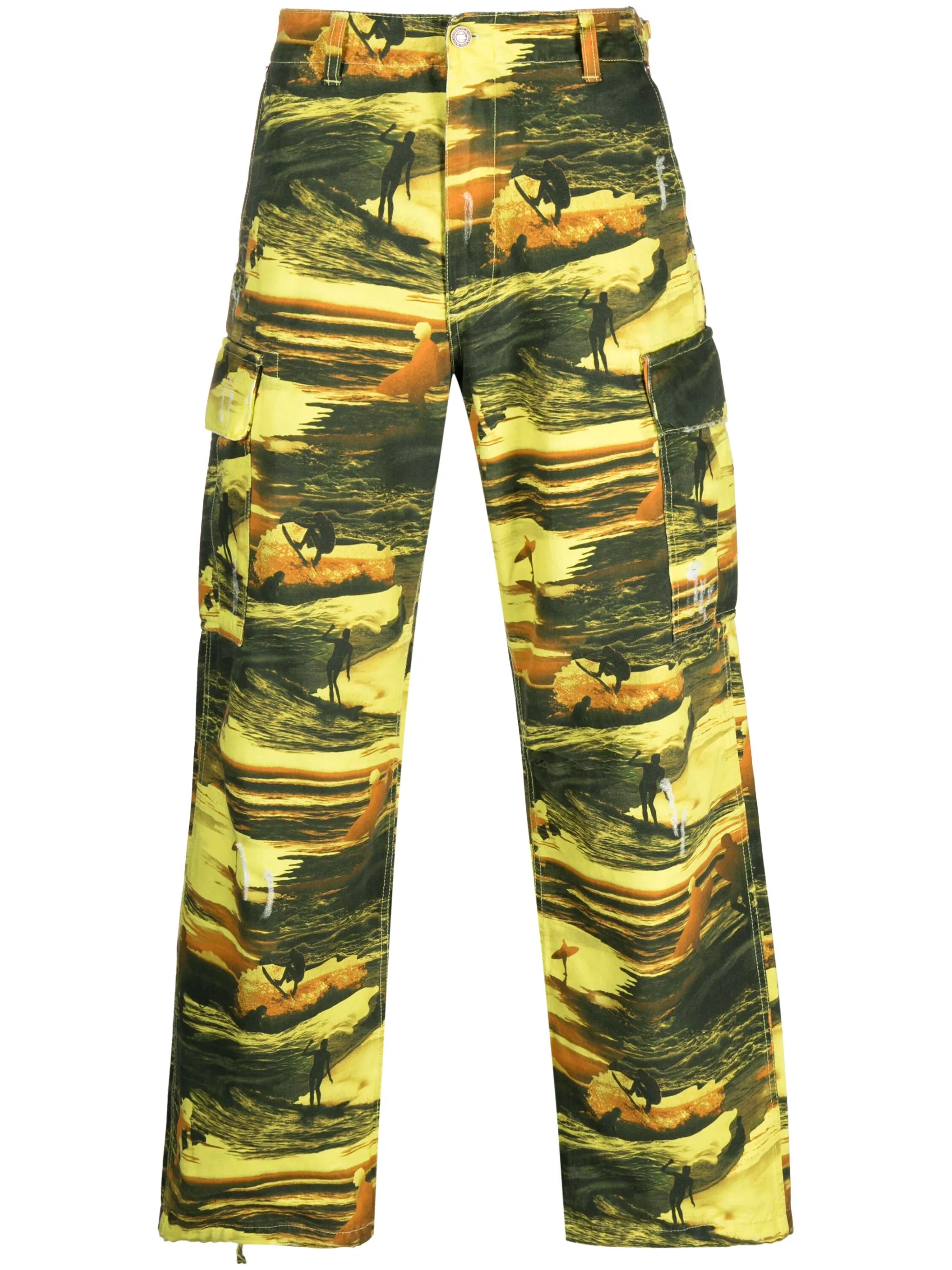 graphic-print cargo trousers
