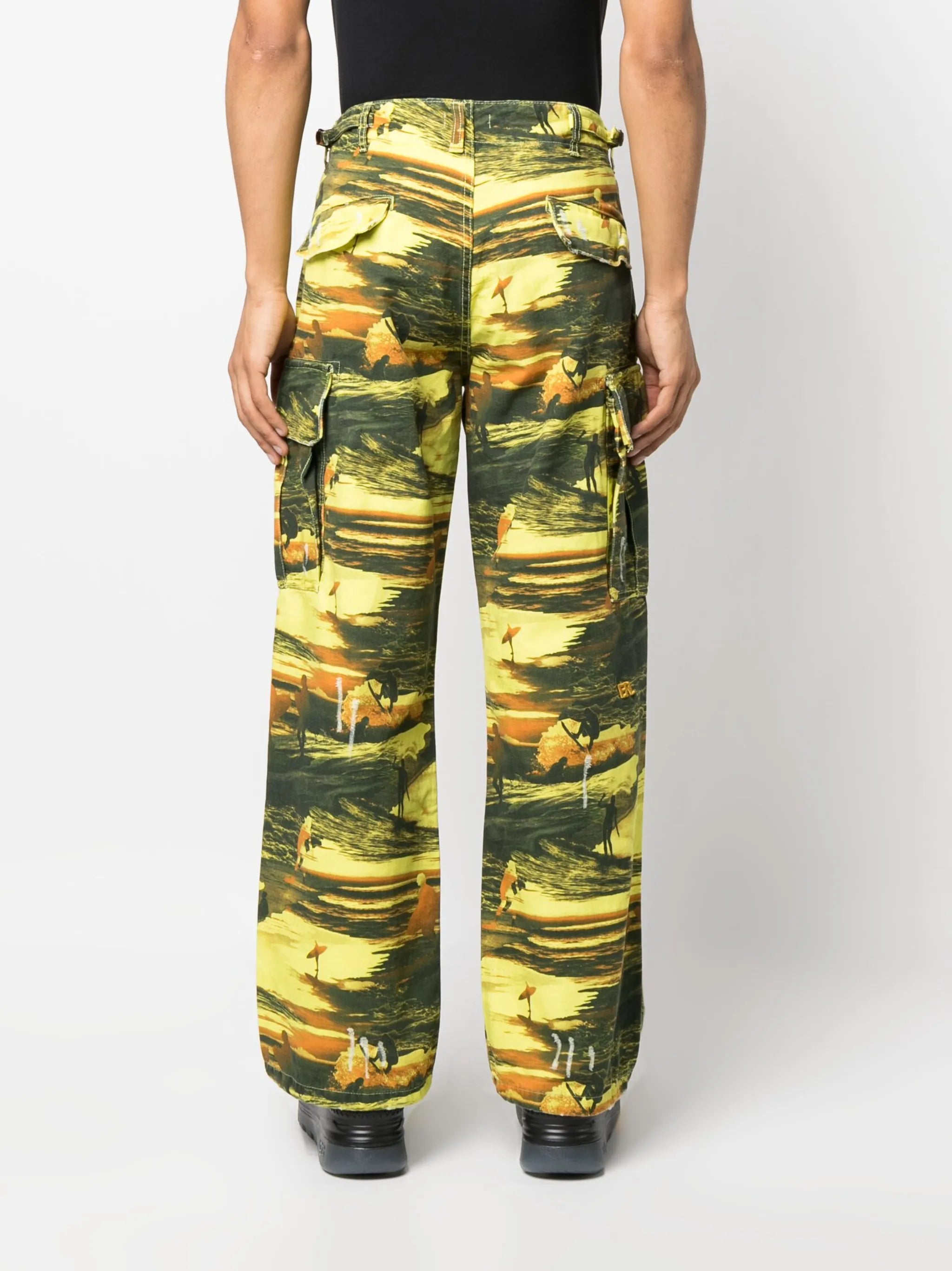graphic-print cargo trousers