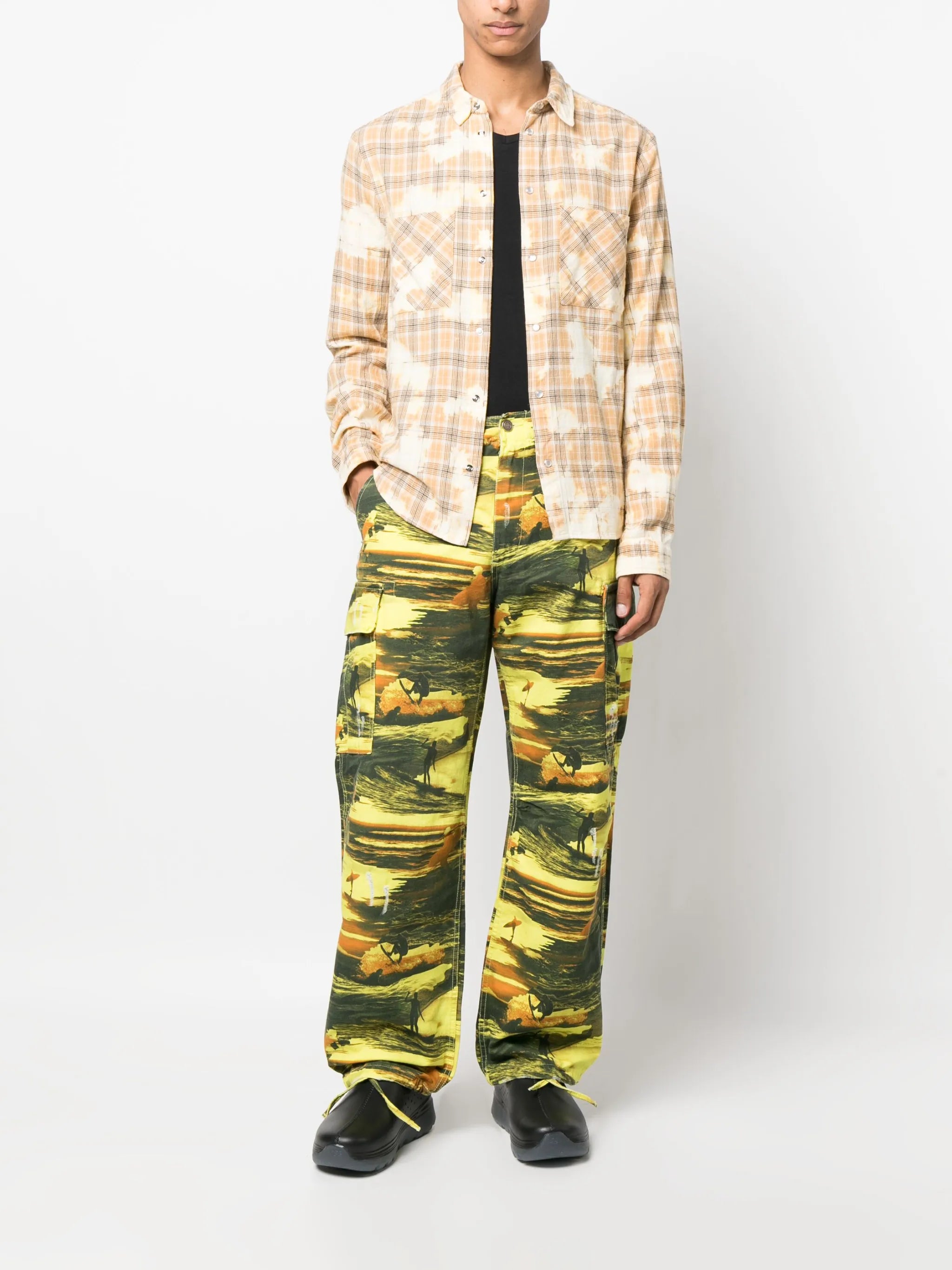 graphic-print cargo trousers