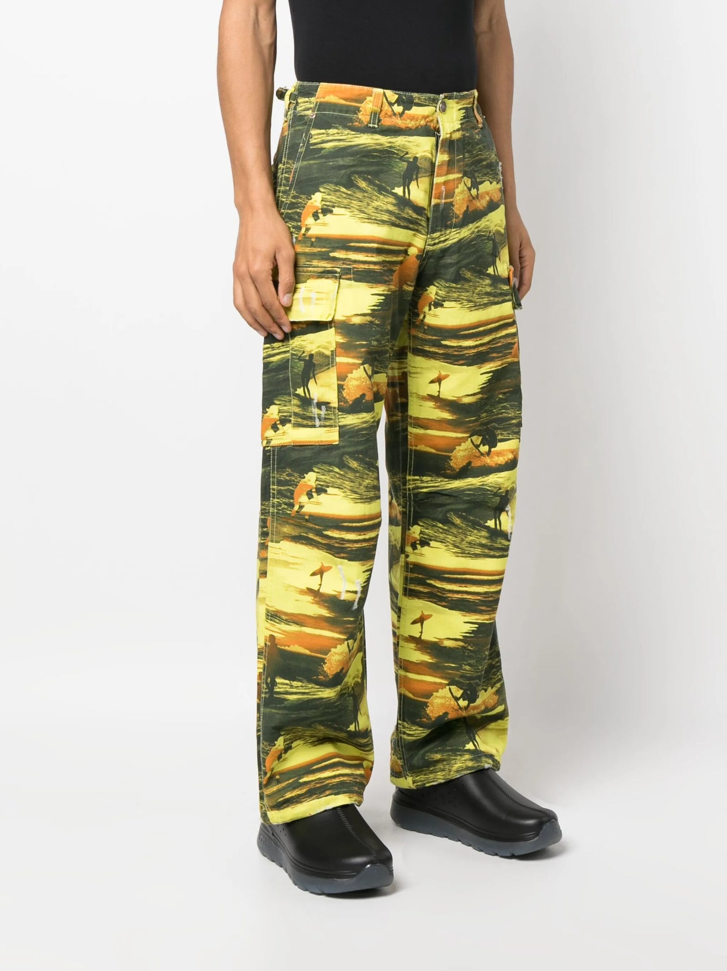 graphic-print cargo trousers