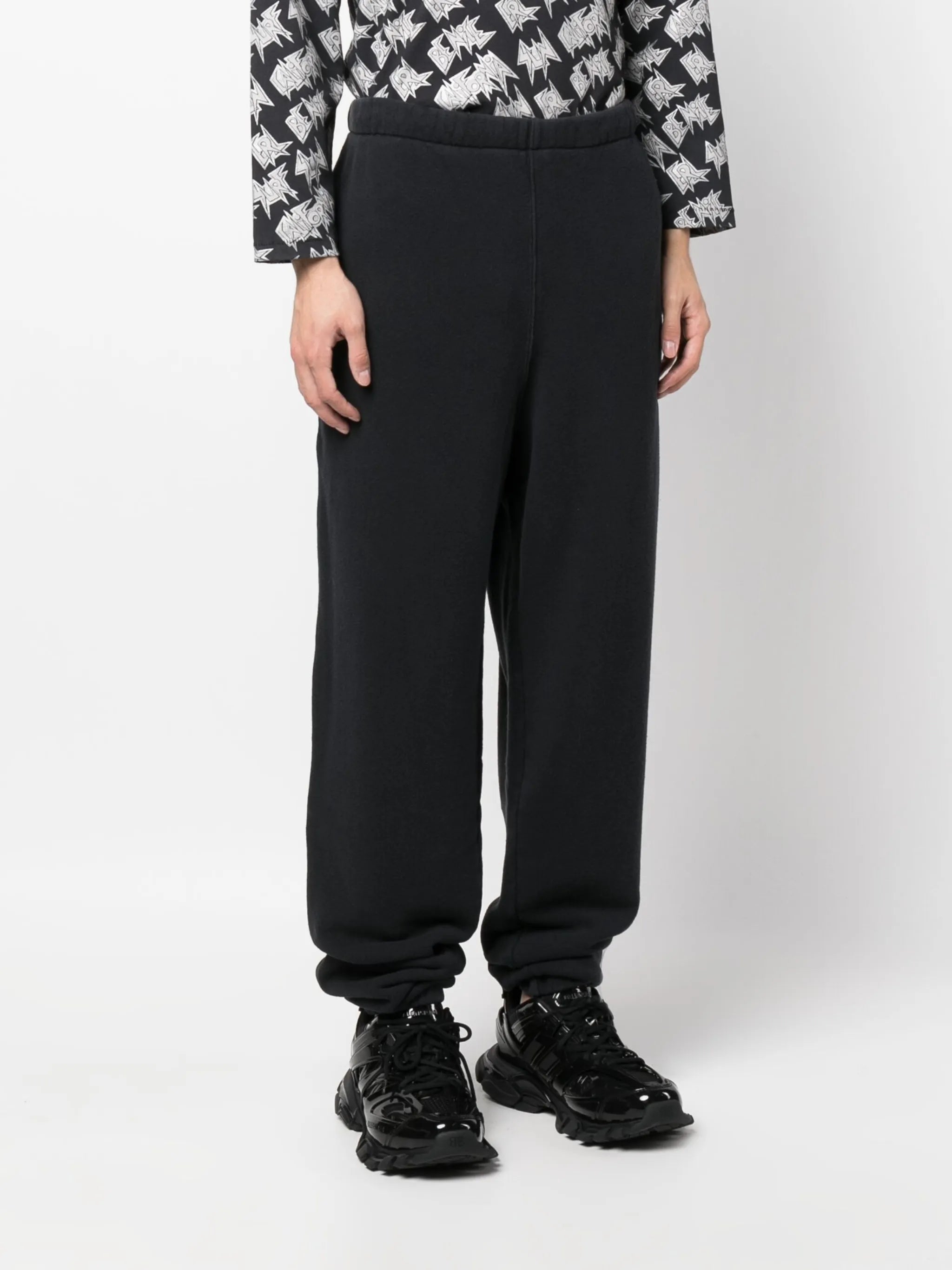 jersey-fleece cotton track pants