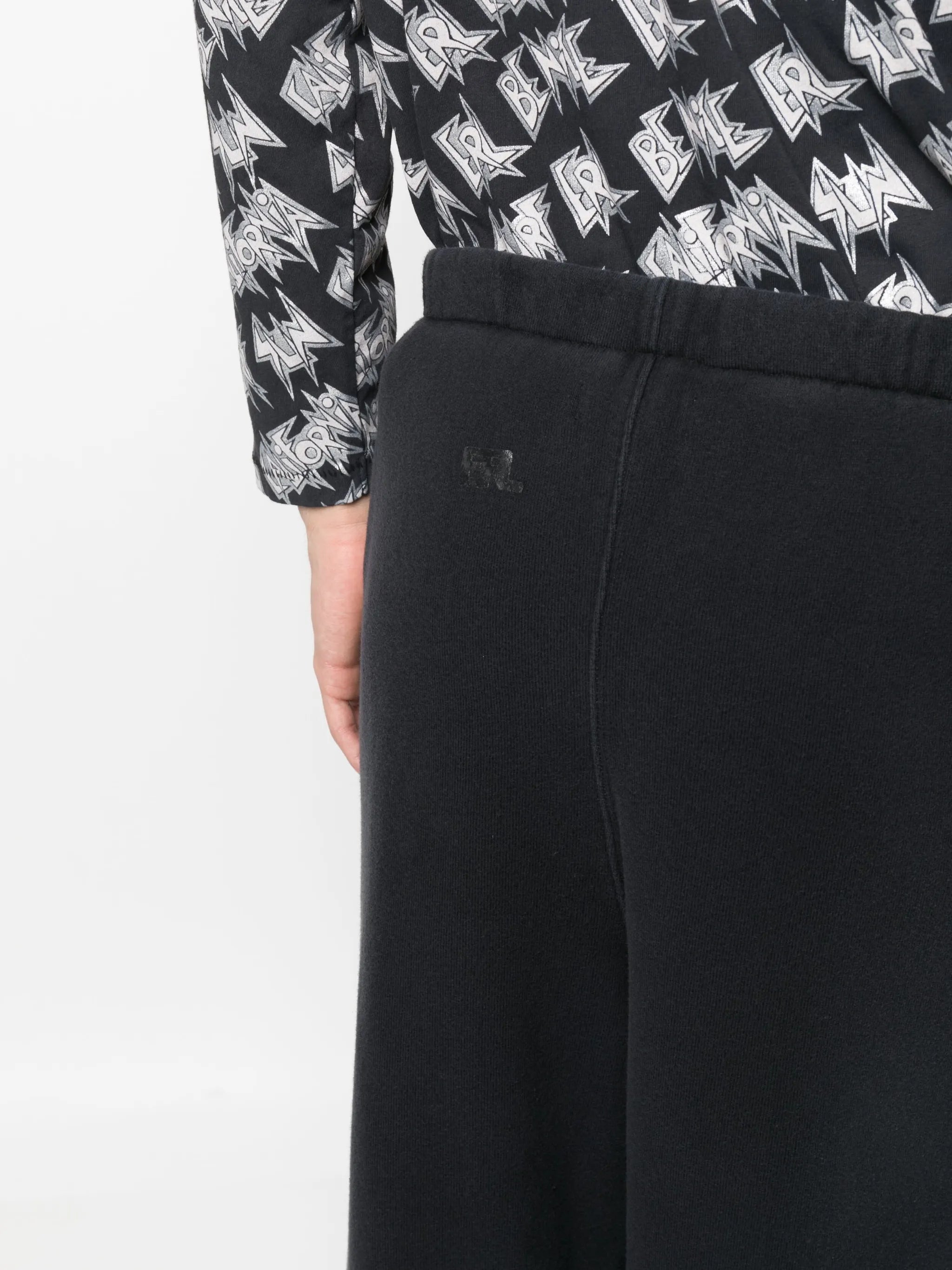 jersey-fleece cotton track pants