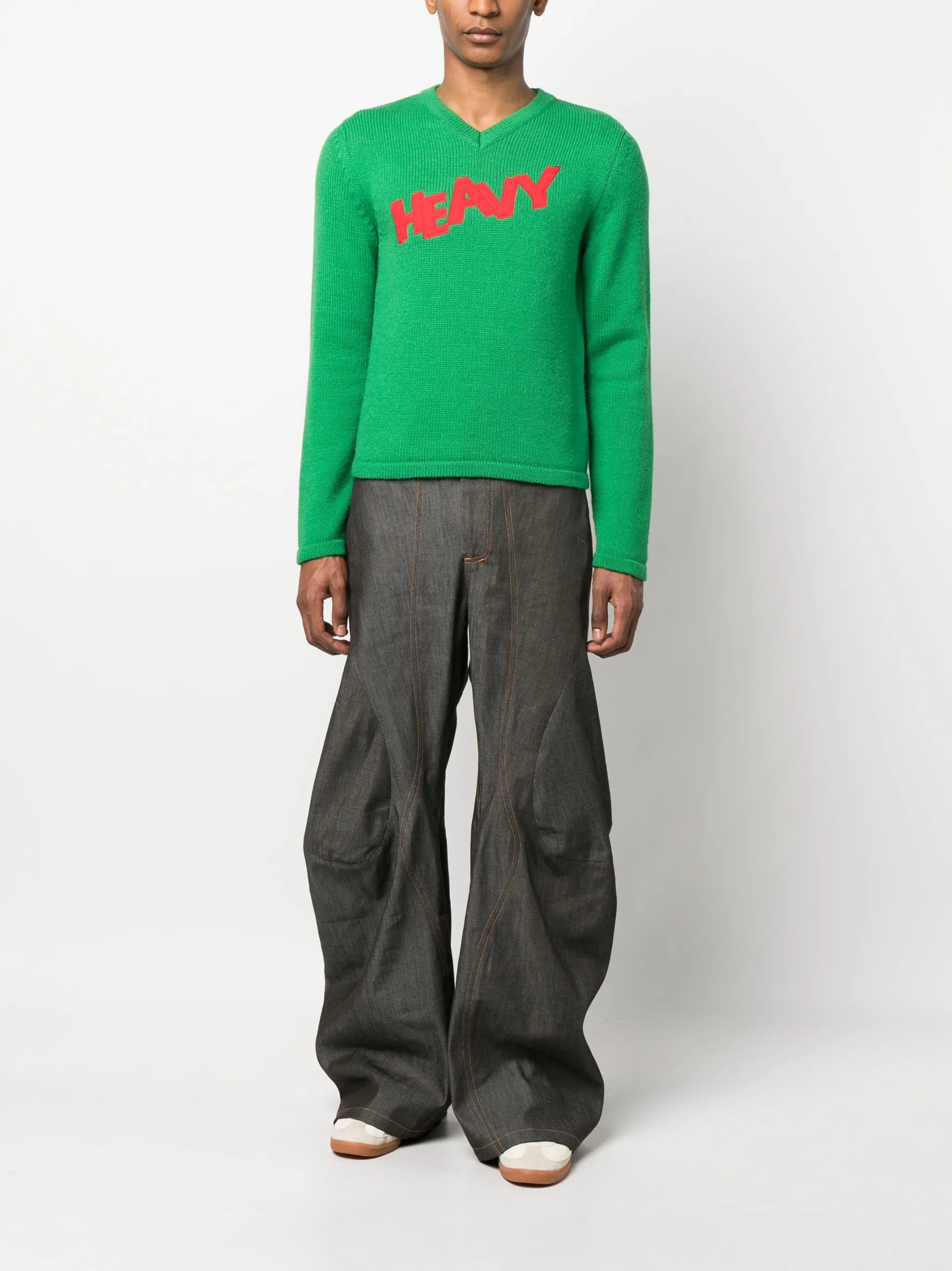 knit v-neck sweater
