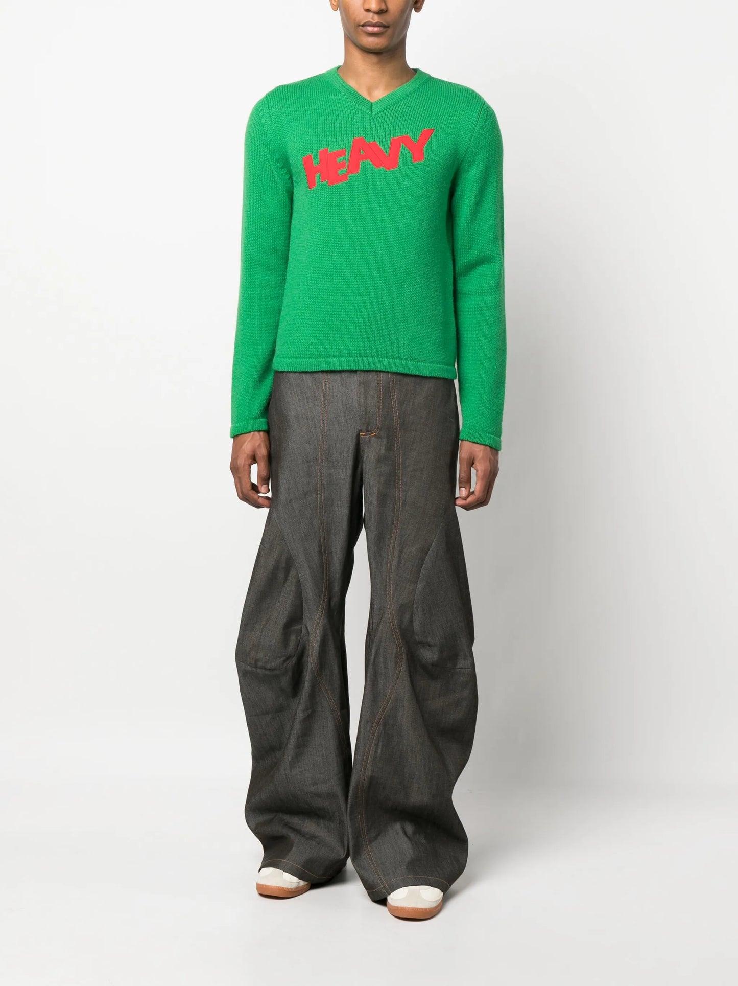 knit v-neck sweater
