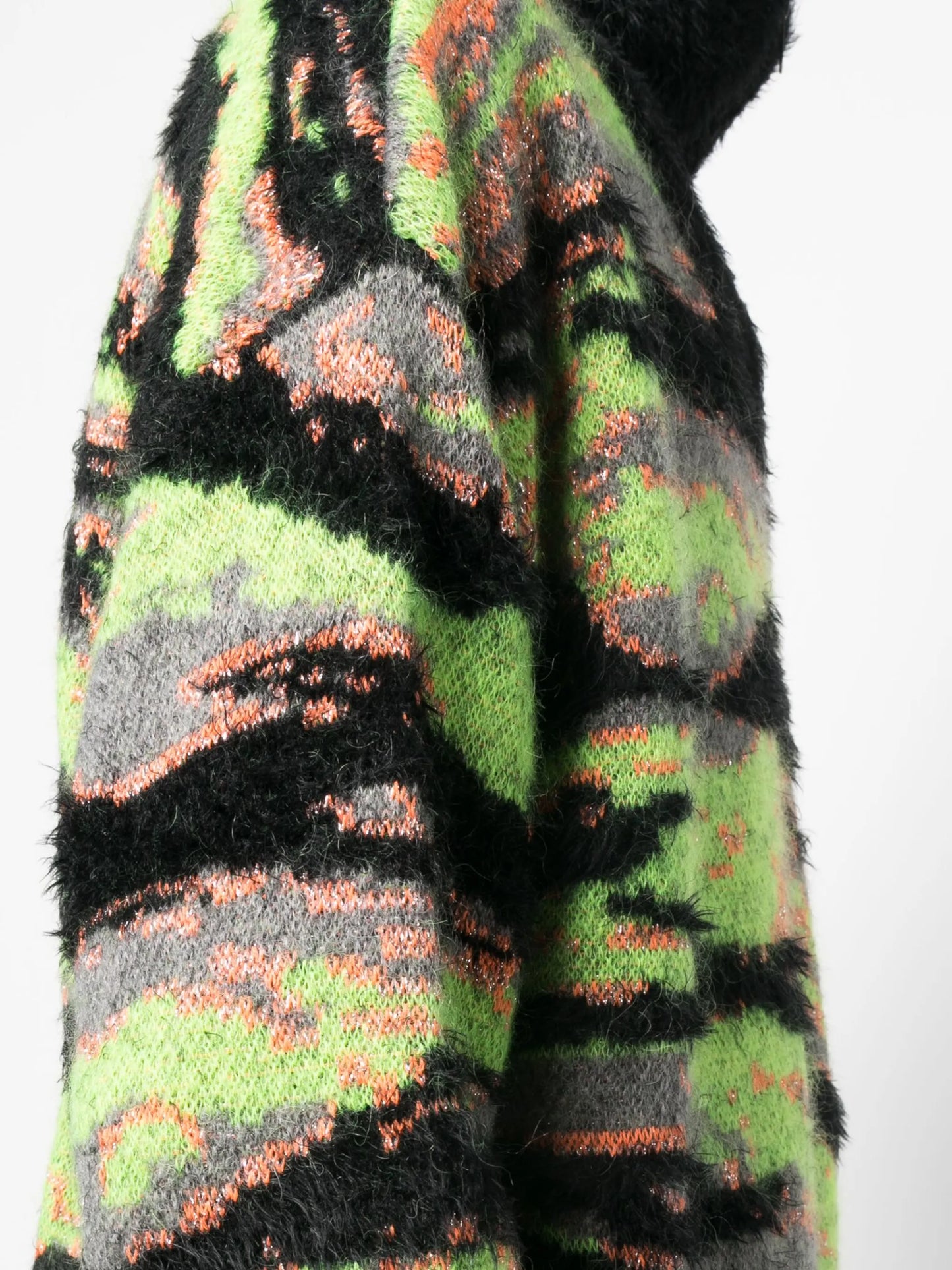 tiger-print knit jumper