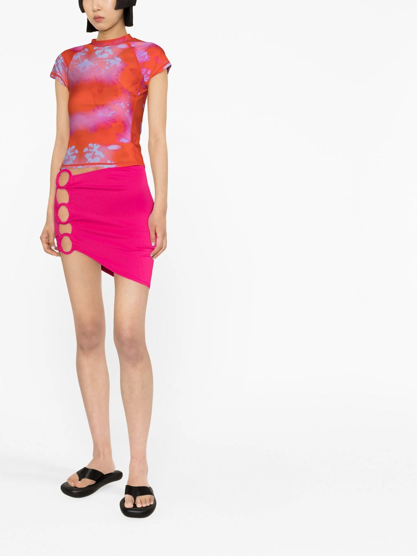 cut-out detail skirt