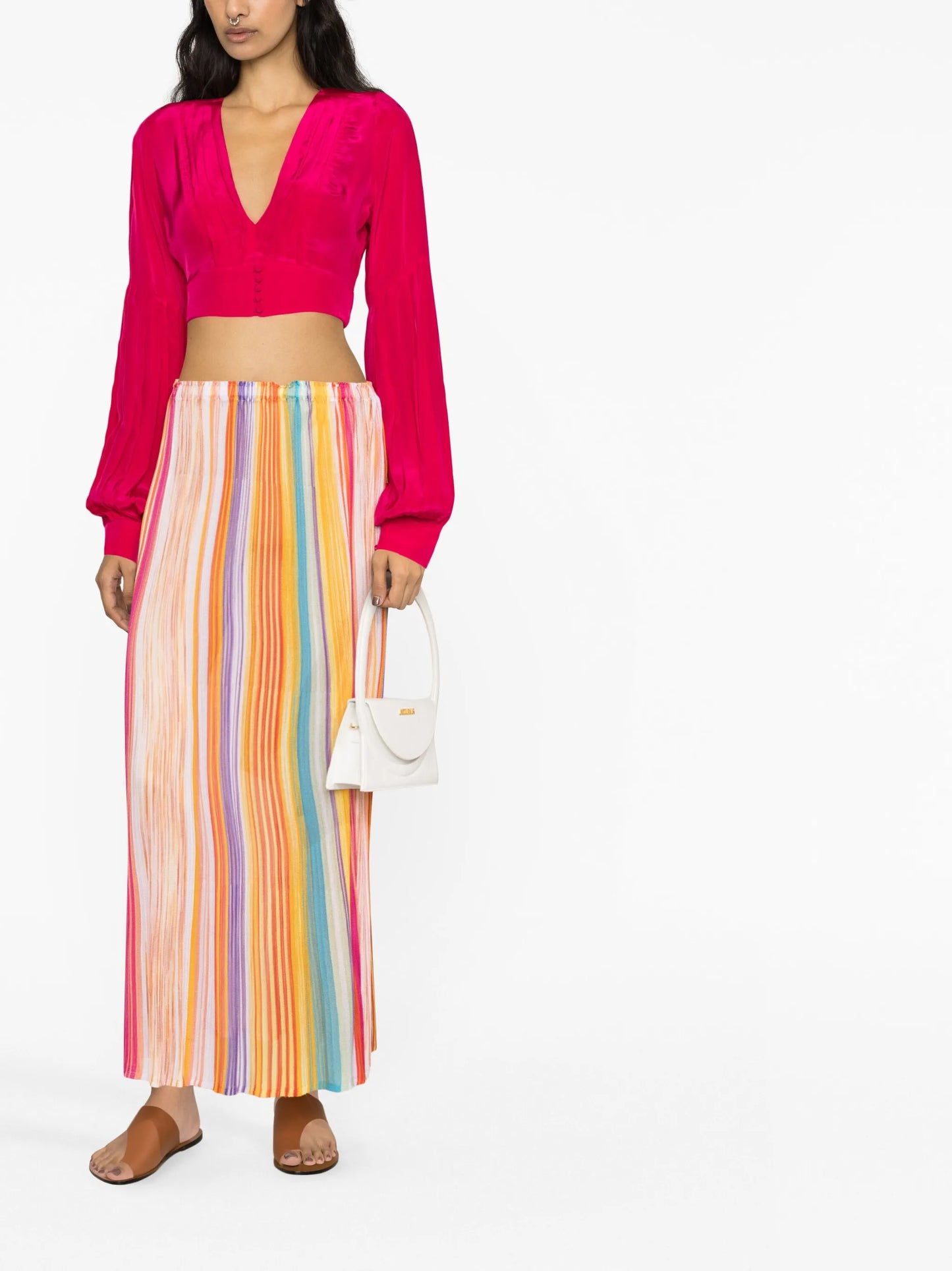 Gaia long-sleeve crop top