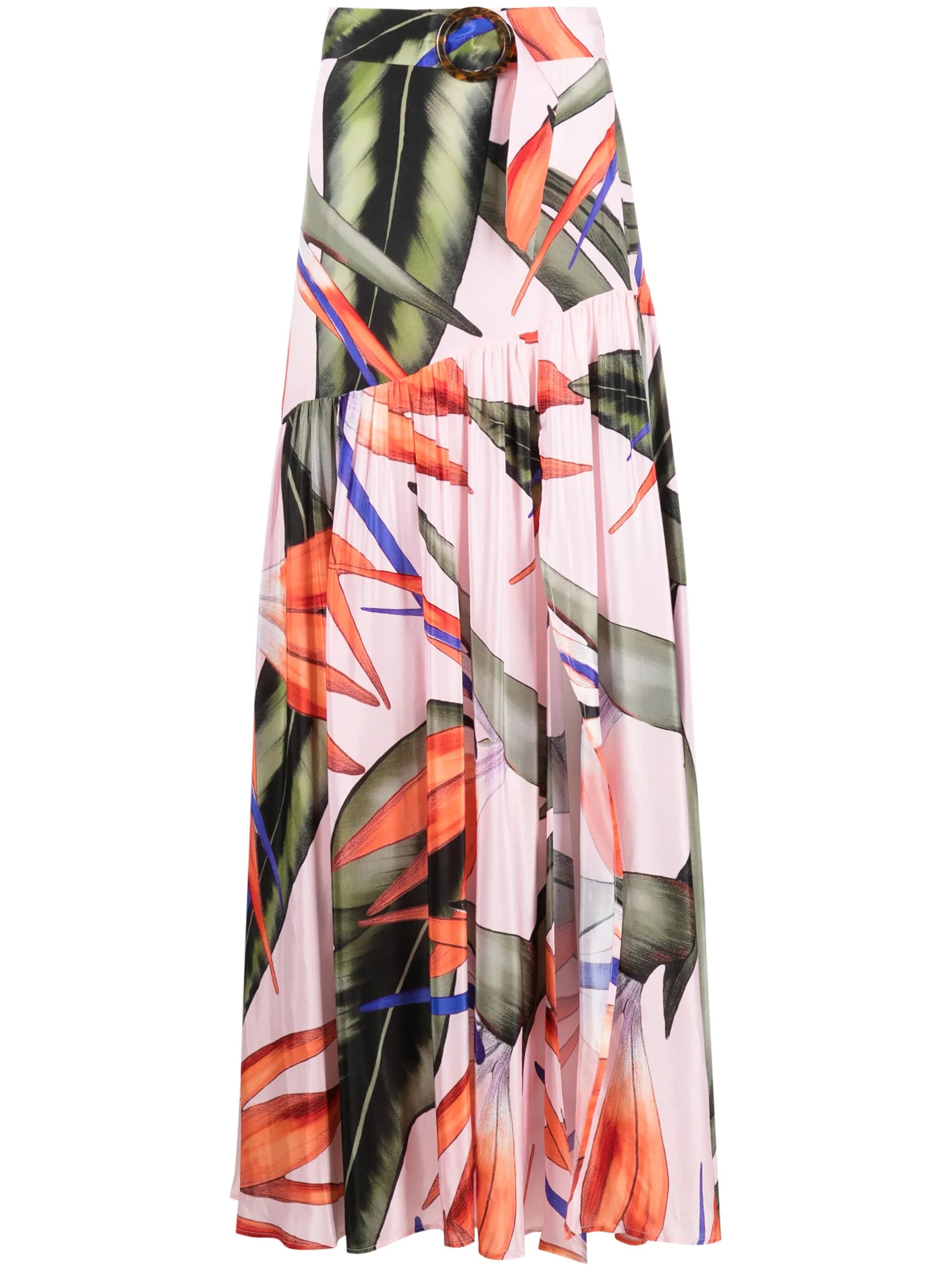 high-waisted graphic-print dress
