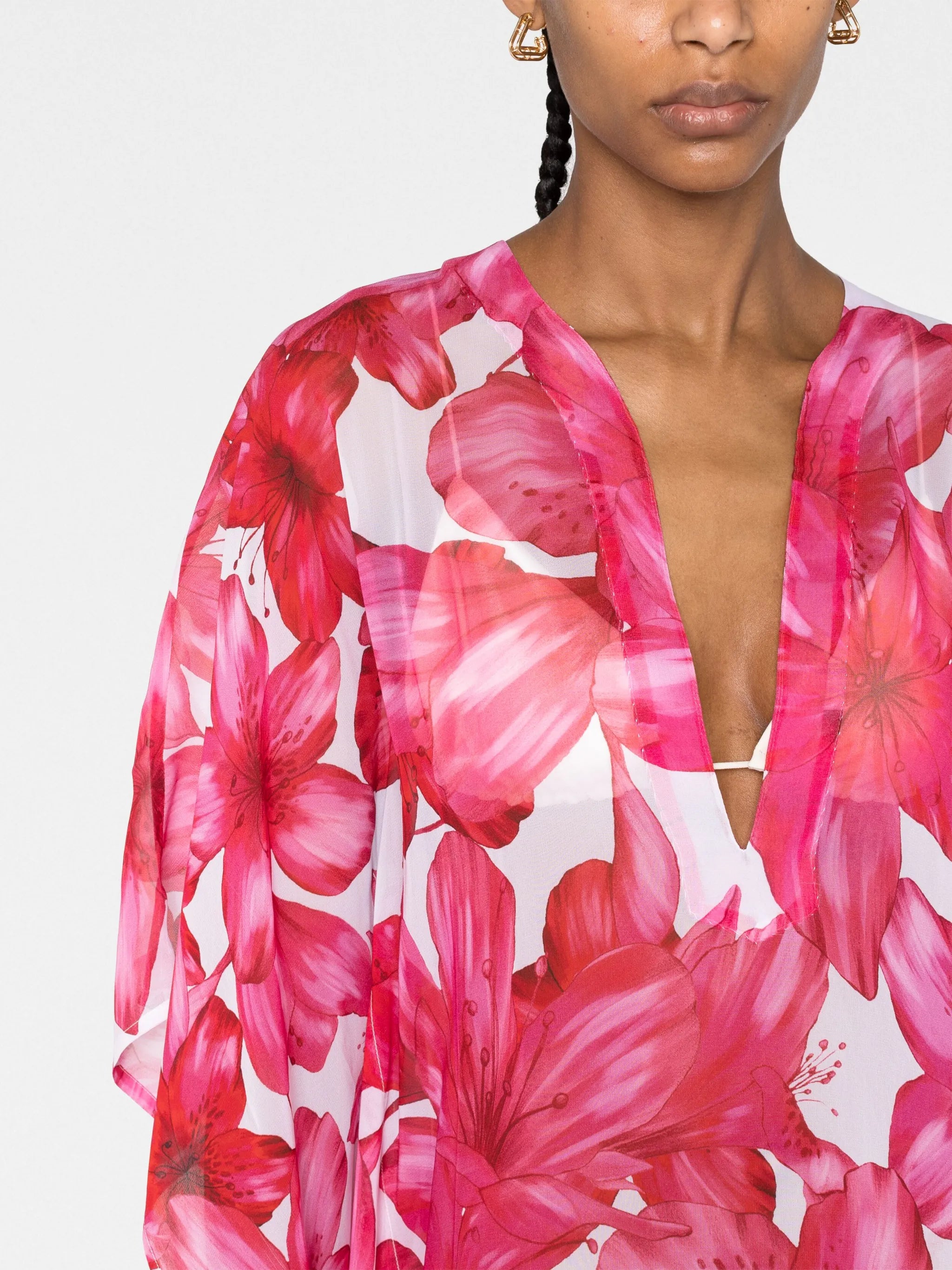 Roxanne floral print kaftan