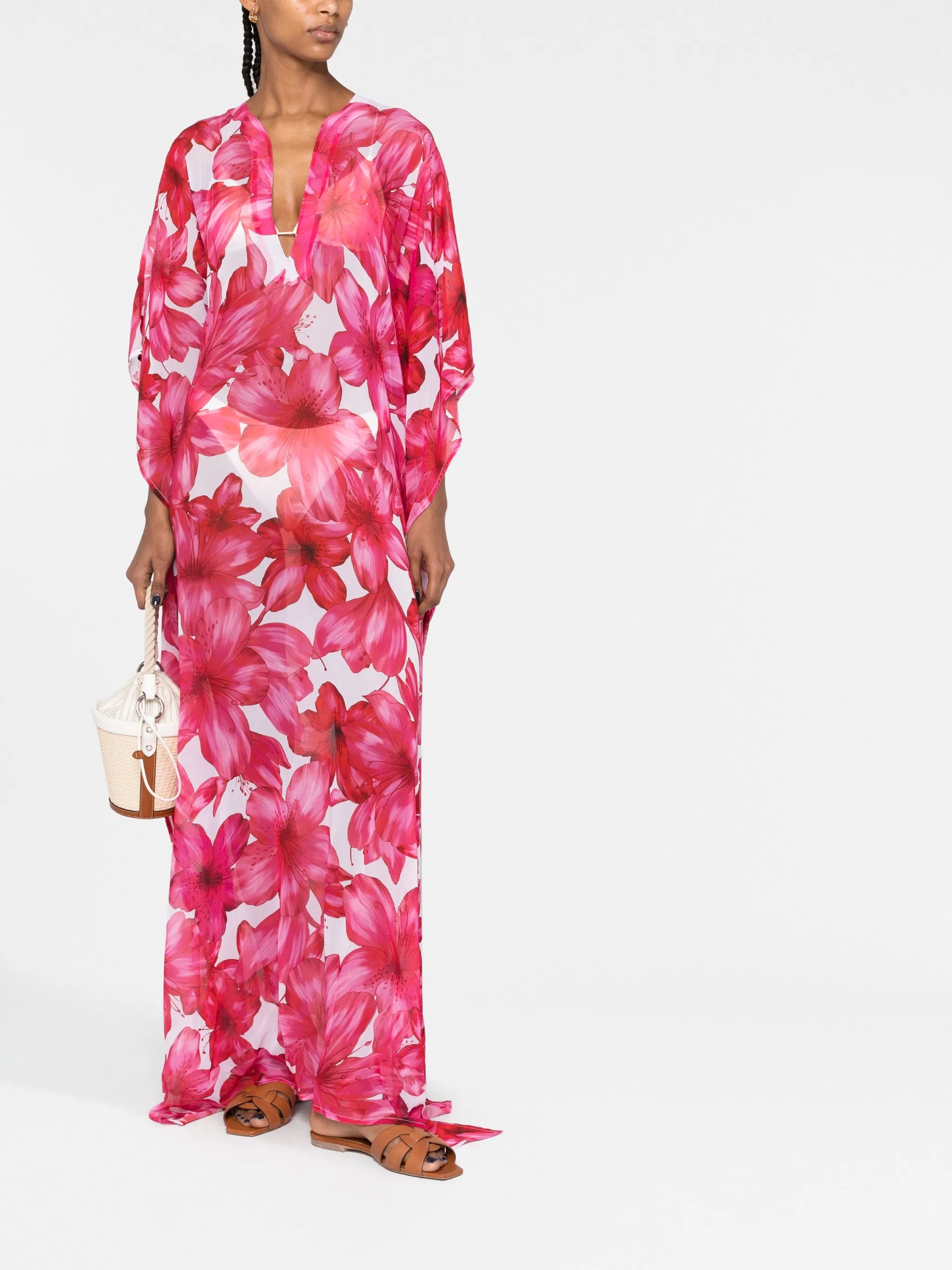 Roxanne floral print kaftan