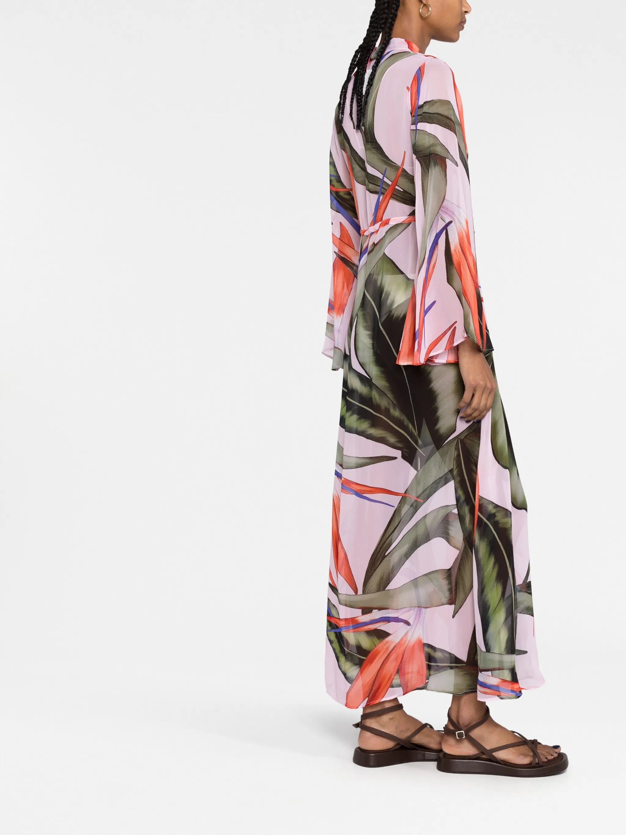 Betty Birds Of Paradise-print wrap dress