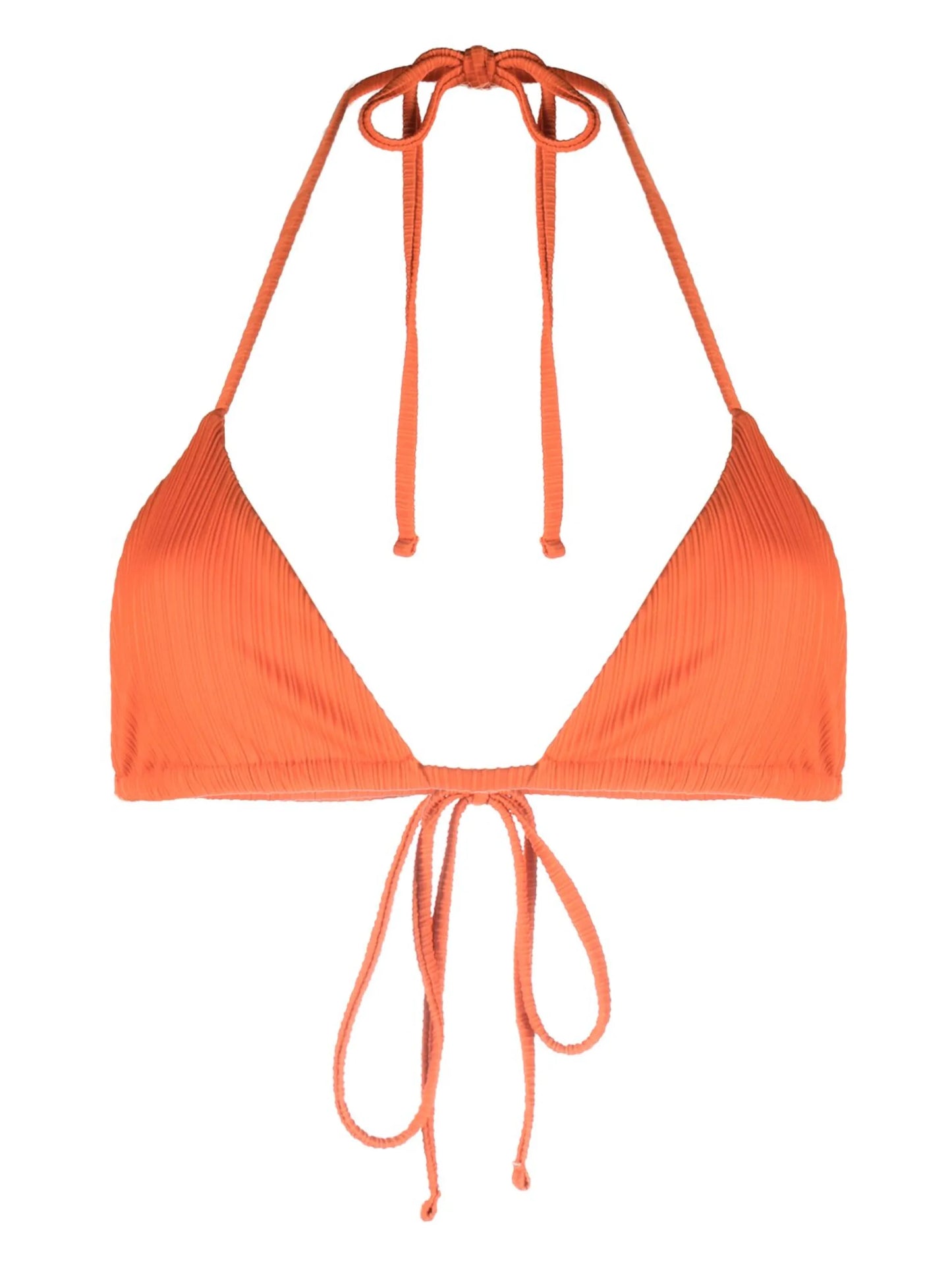 logo-print bikini top
