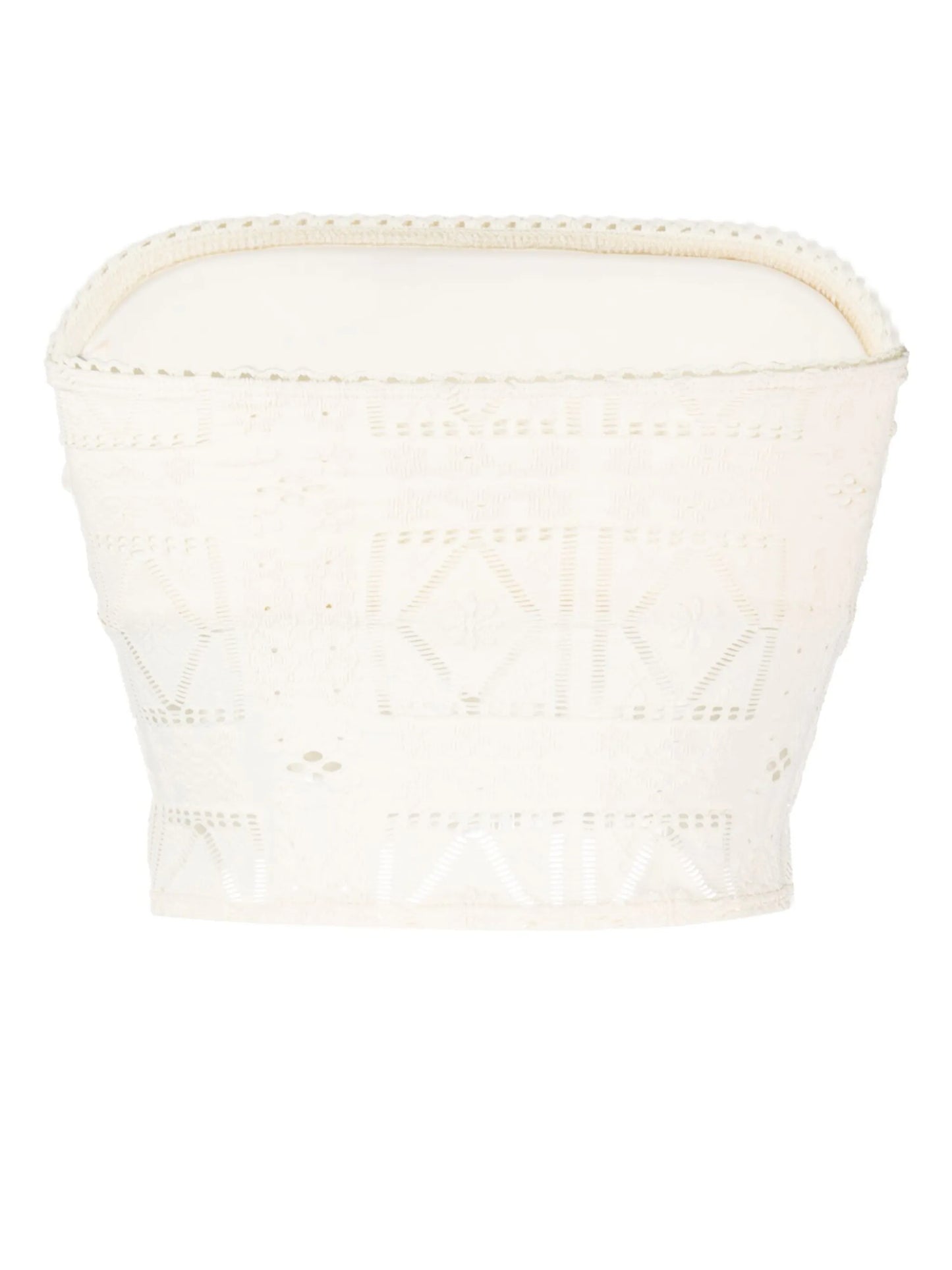 Peace  patchwork strapless bikini top