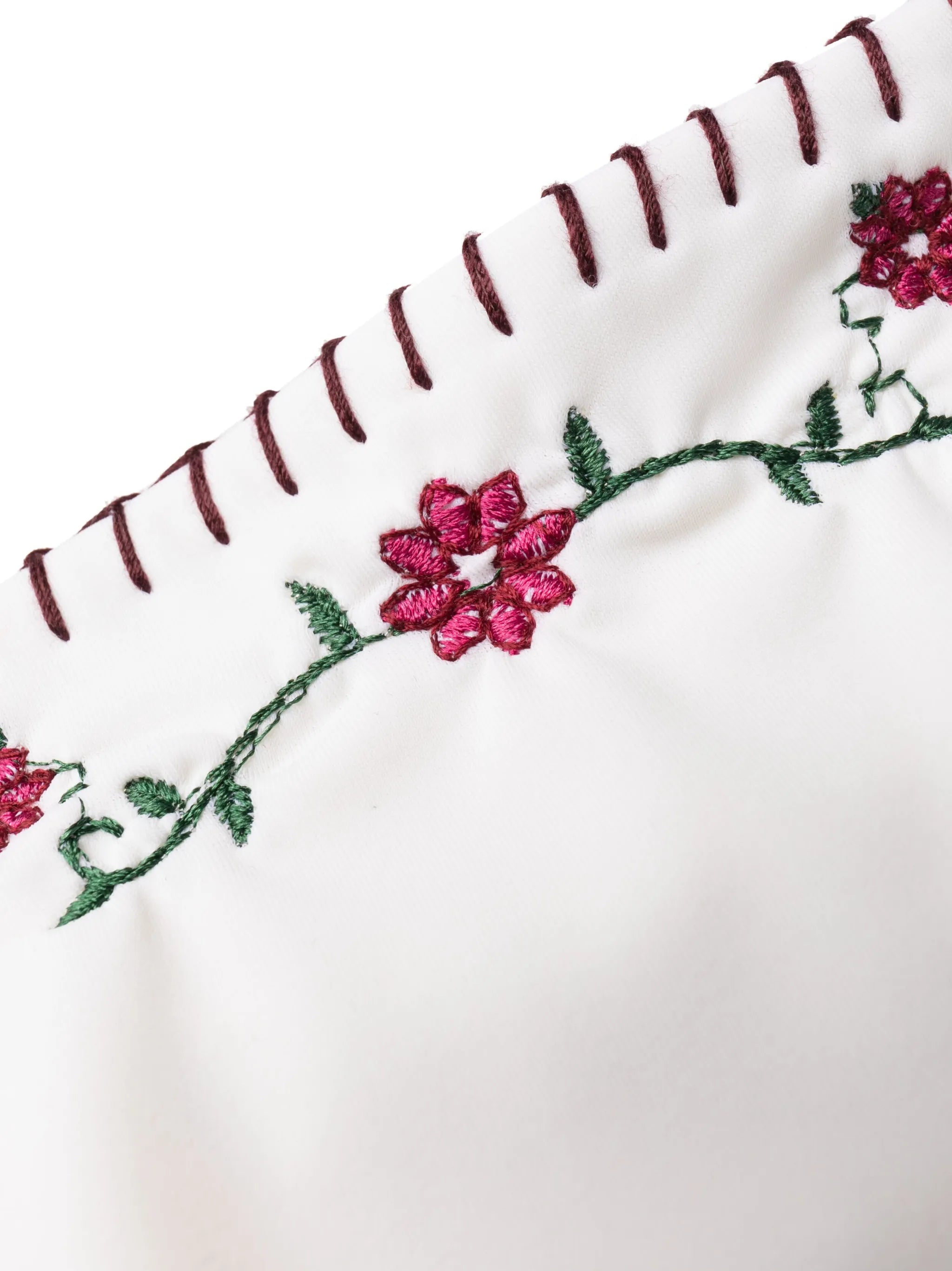 Tommy floral-embroidered bikini top