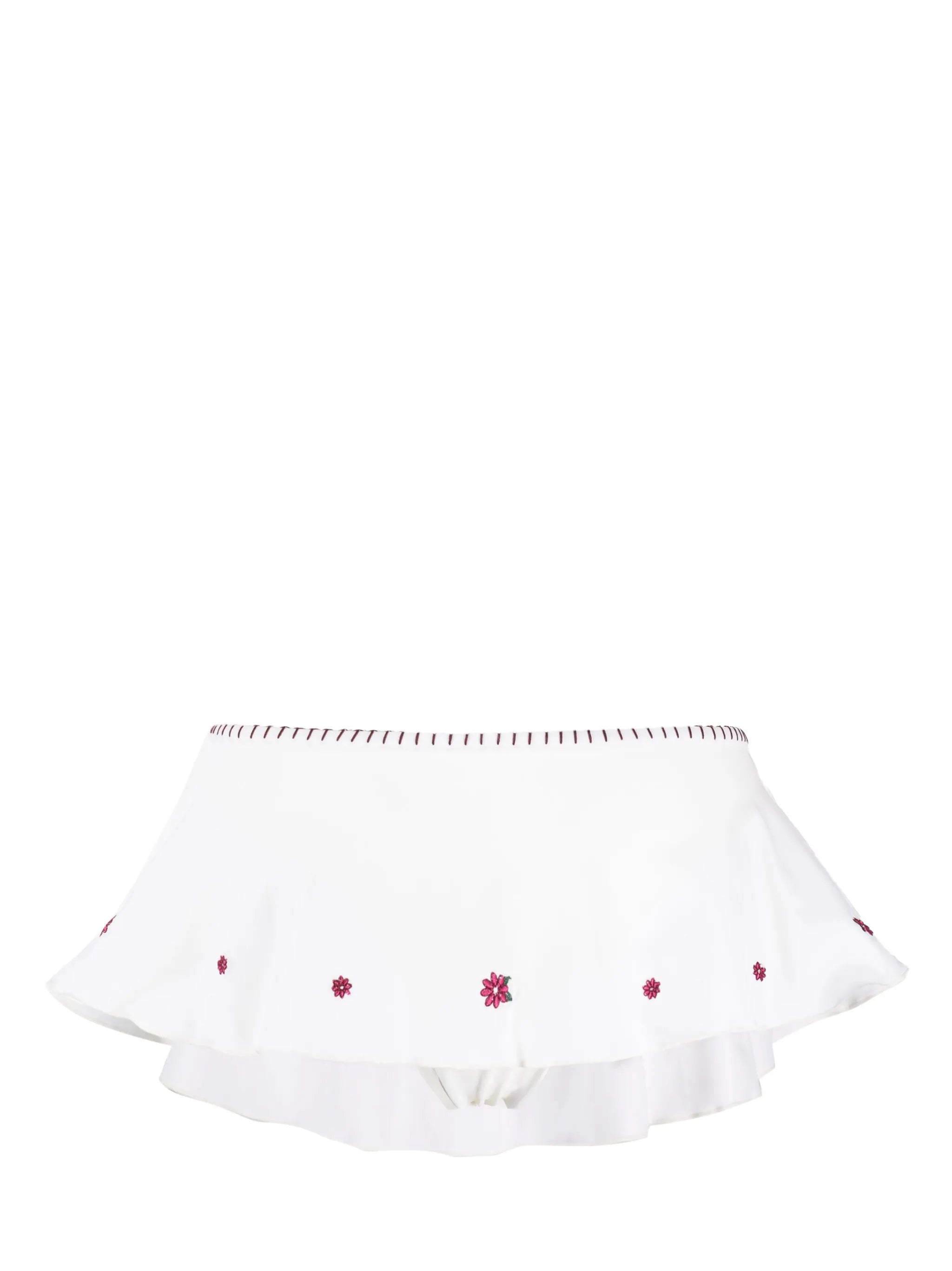 Izabella floral-embroidered bikini bottoms