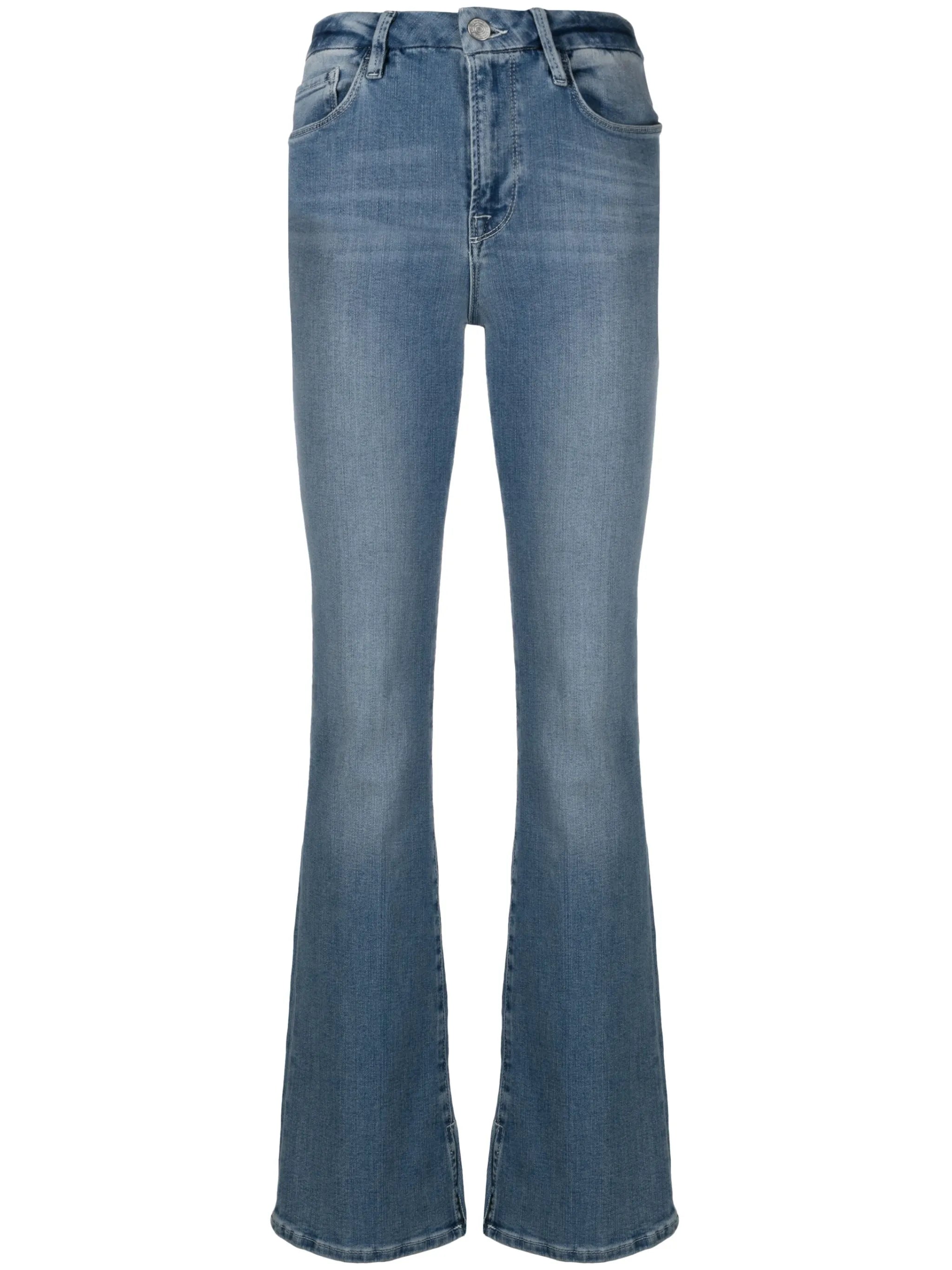 mid-rise flared jeans