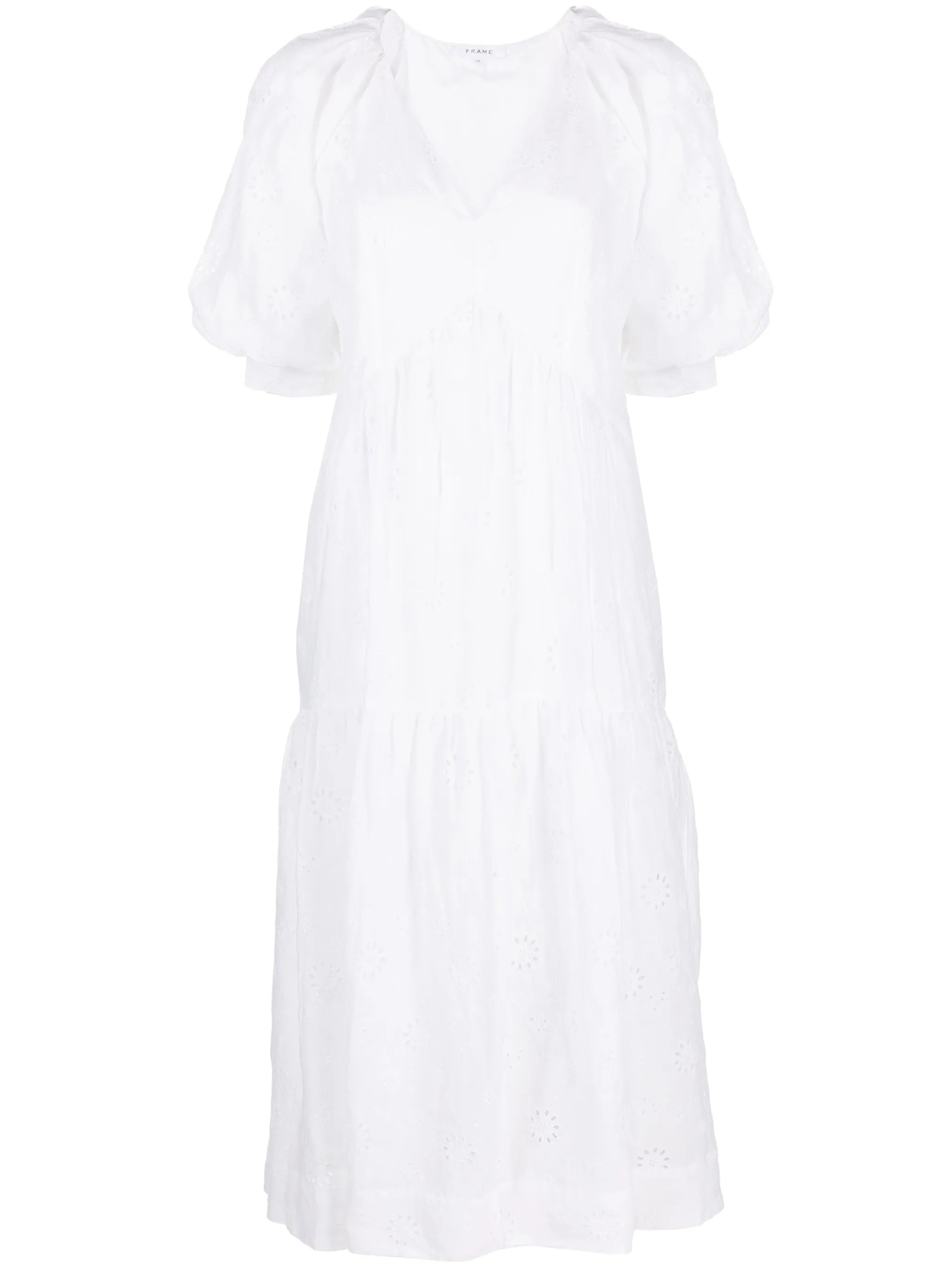 broderie anglaise midi dress