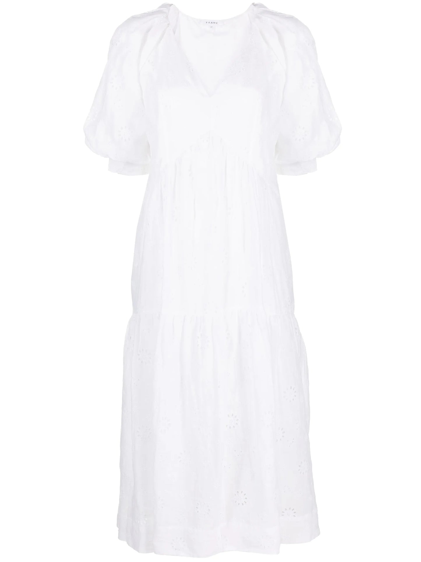broderie anglaise midi dress