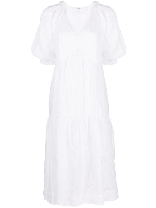 broderie anglaise midi dress