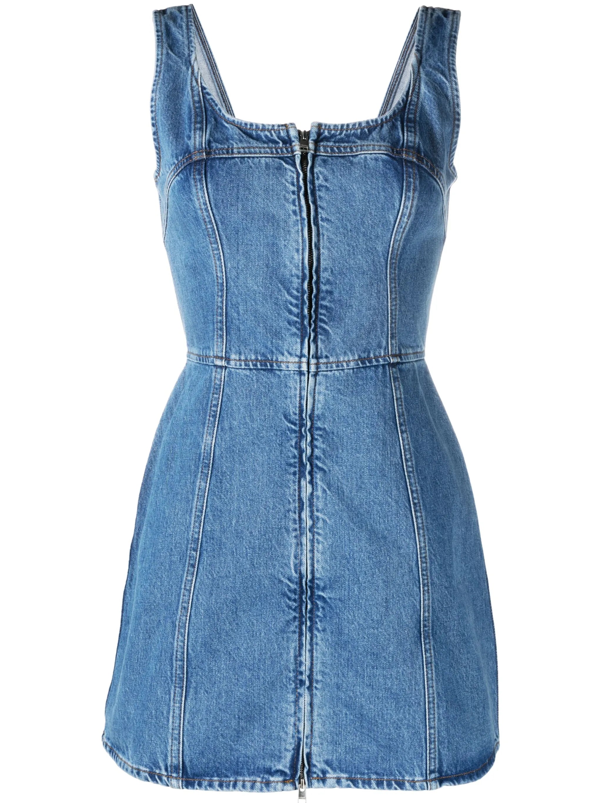 sleeveless denim dress